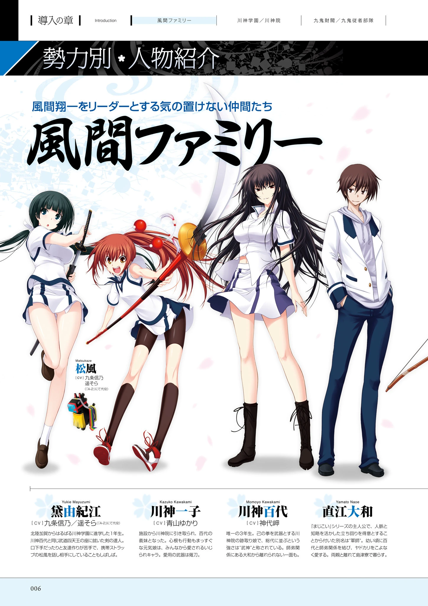 真剣で私に恋しなさい！A ビジュアルファンブック 8ページ