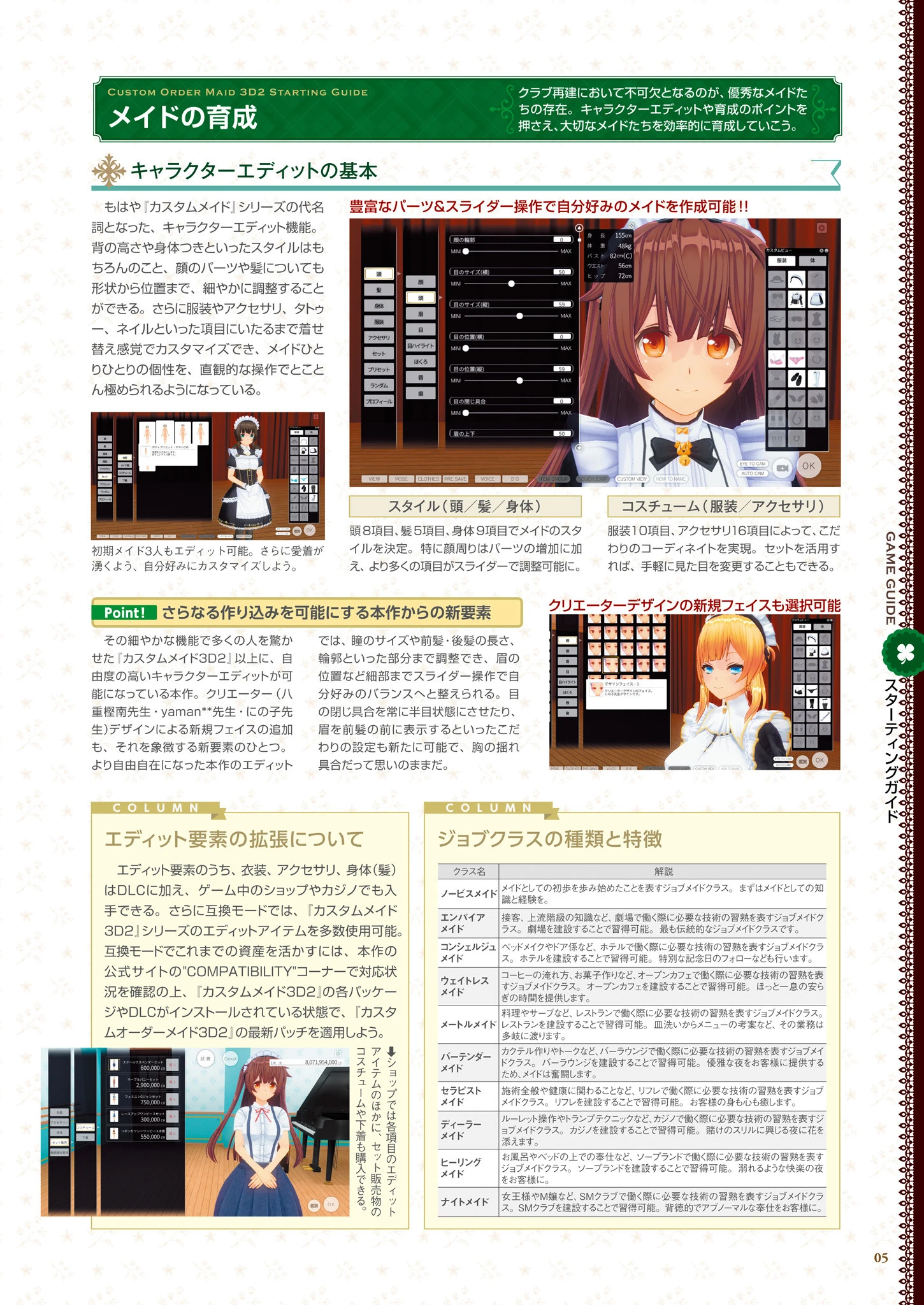 カスタムオーダーメイド3D2 オフィシャルファンブック 7ページ