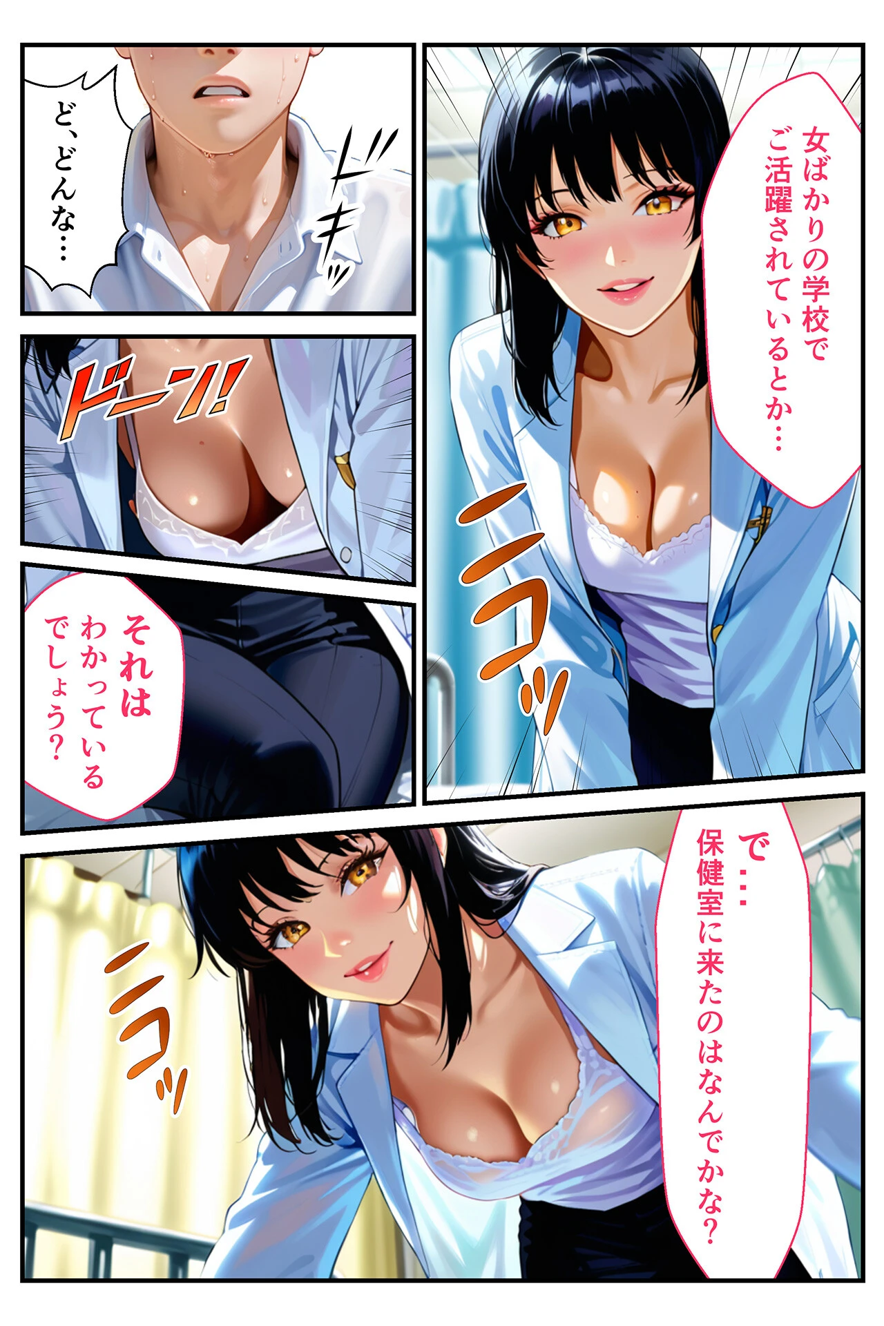 快楽学園 どすけべ先生とハメ放題！4 〜養護教諭 岩崎智実〜 8ページ