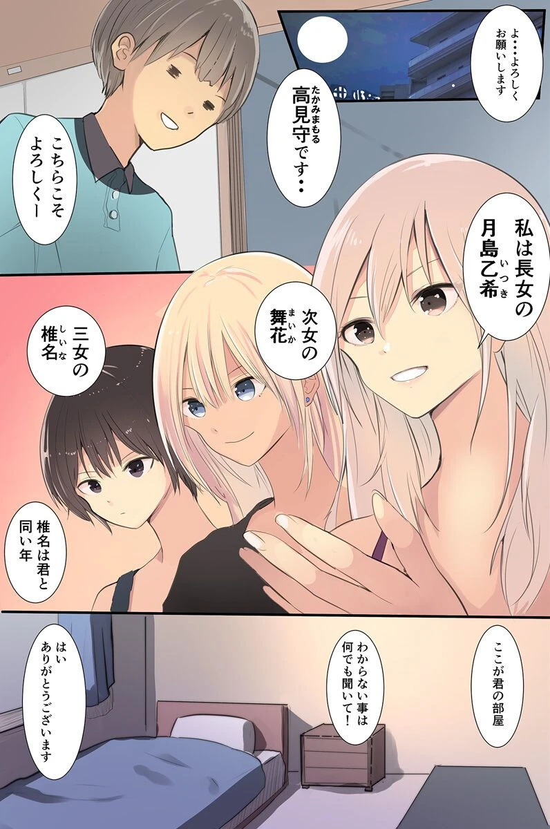 全員可愛い三姉妹と同居することになった俺は彼女たちの弱味を握って（単話） 3ページ