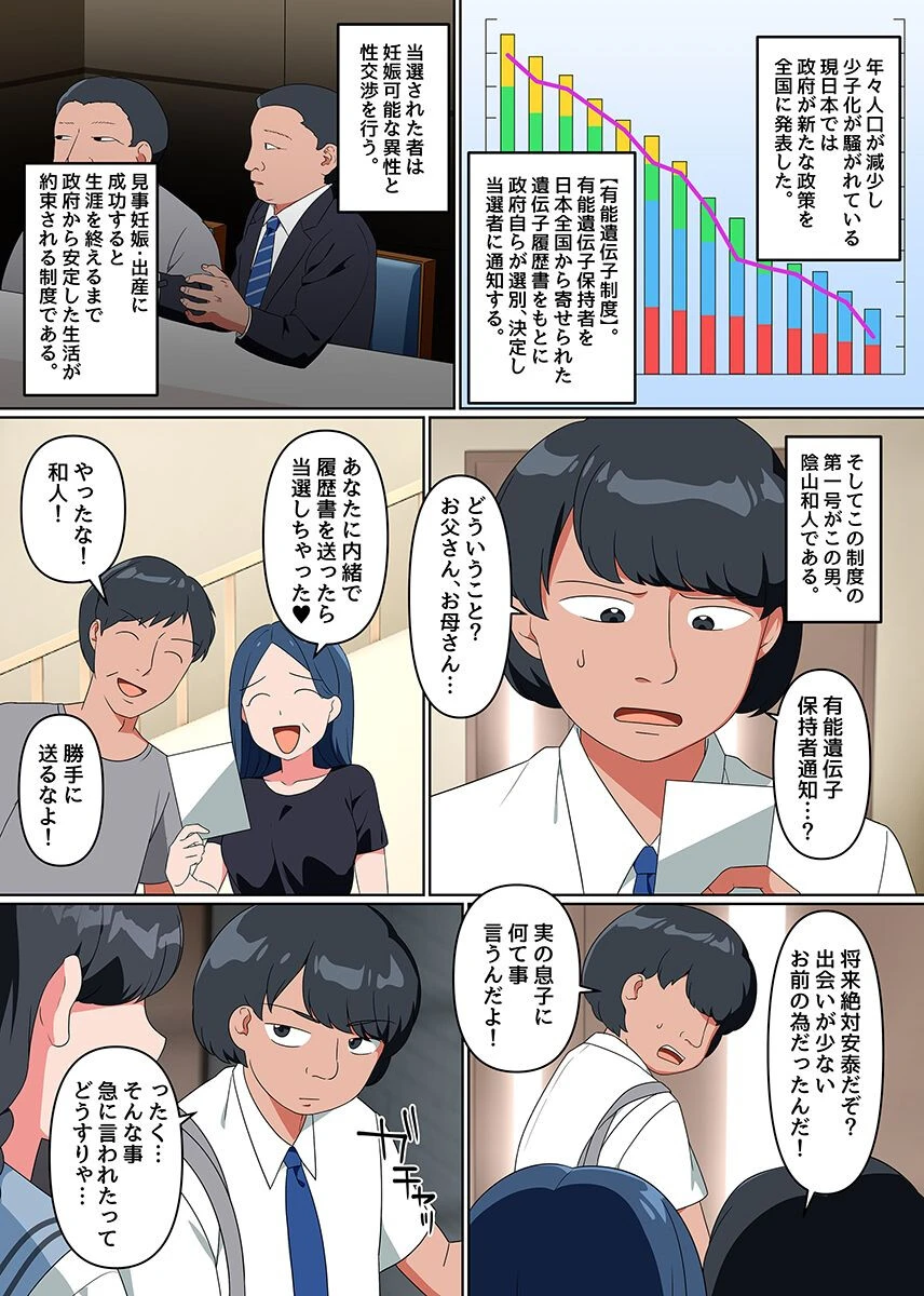 有能遺伝子と選定されたので、メガネ幼なじみも、爆乳女教師も、学園女子全員とセックスしまくる！ 2ページ