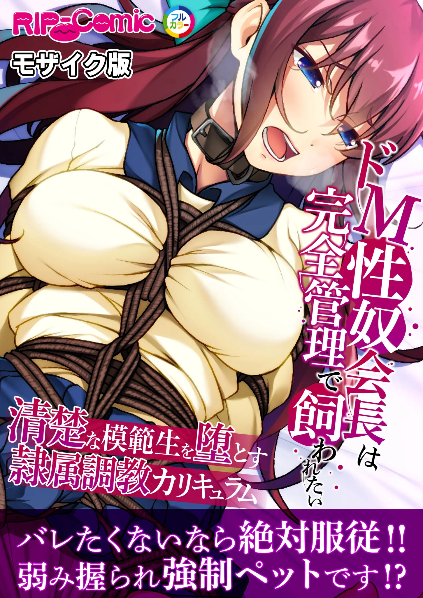 ドM性奴会長は完全管理で飼われたい 〜清楚な模範生を堕とす隷属調教カリキュラム〜 モザイク版 エロ漫画 無料