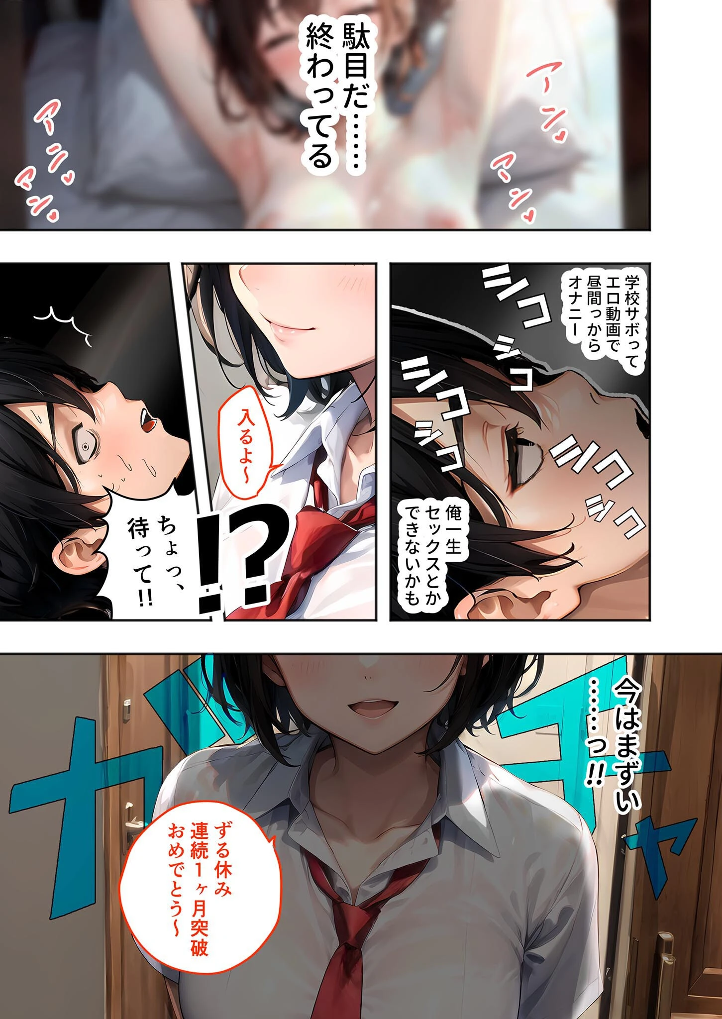 幼なじみの淫らな不登×治療 総集編 モザイク版 3ページ