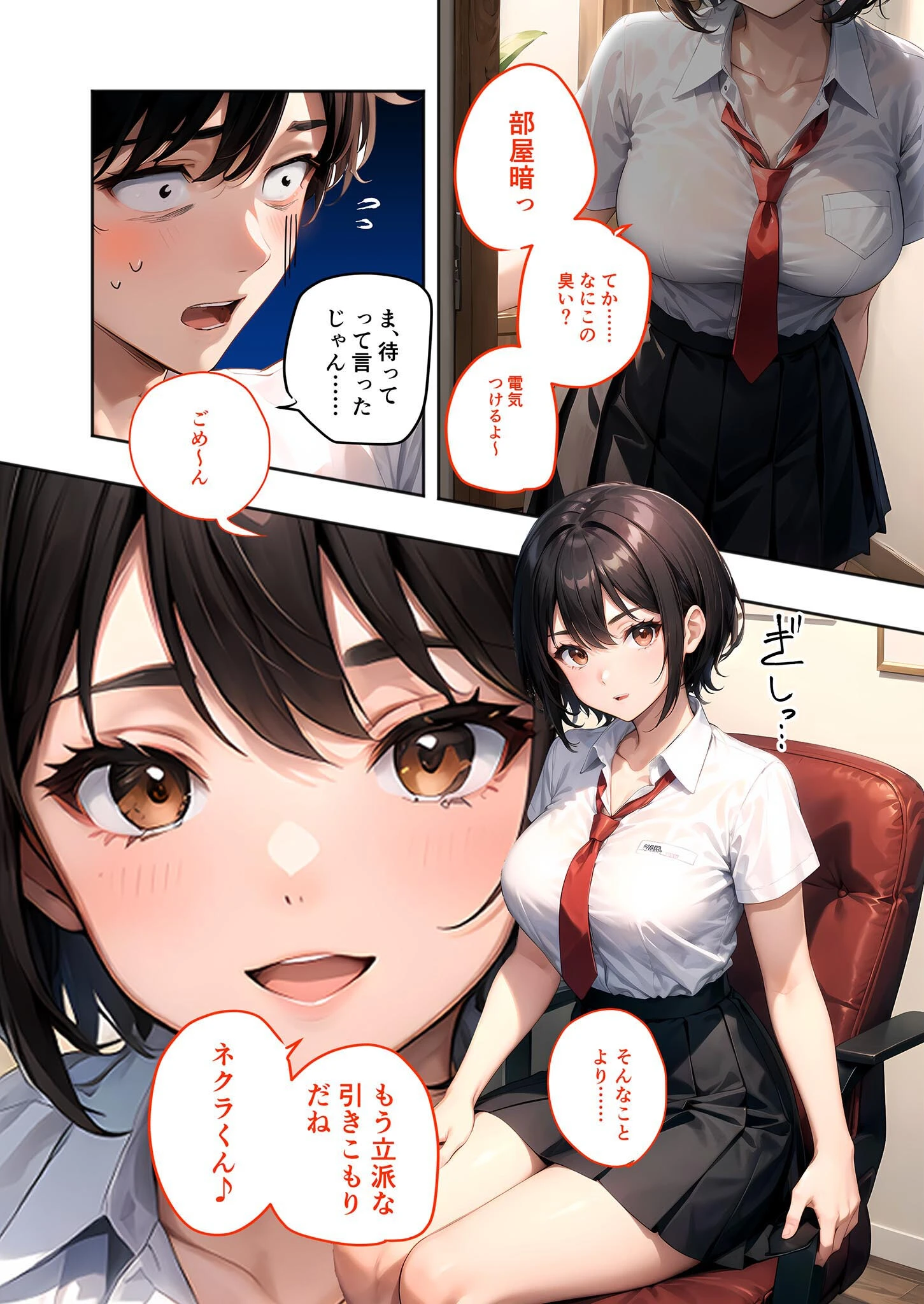 幼なじみの淫らな不登×治療 総集編 モザイク版 4ページ