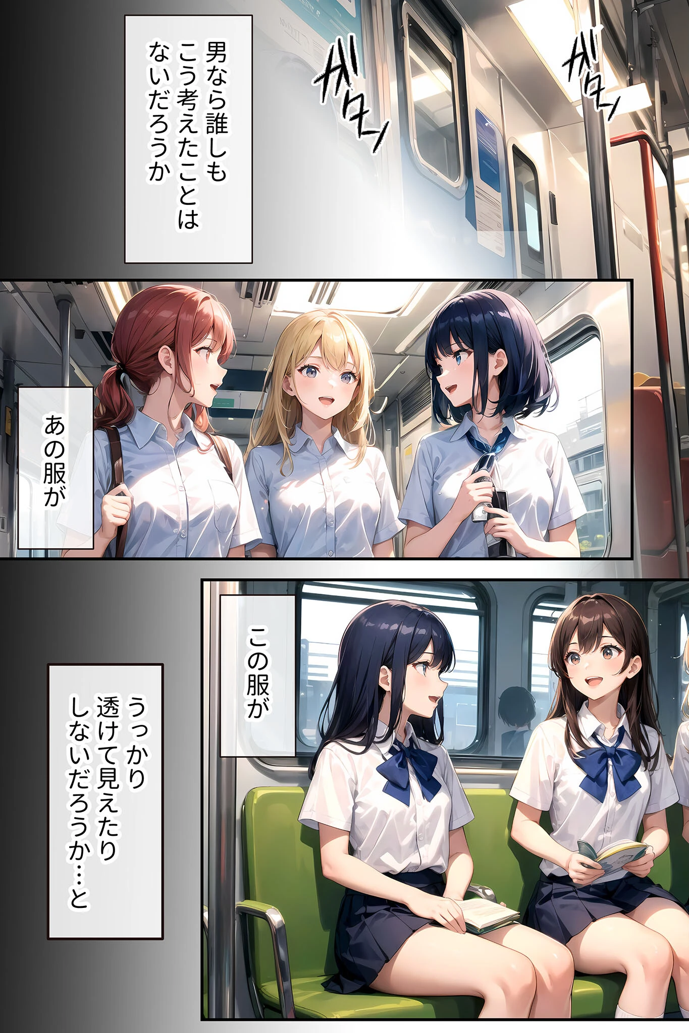 陰キャの僕、透視の力を手に入れる。第一話 〜狙いはギャルと優等生〜 モザイク版 3ページ