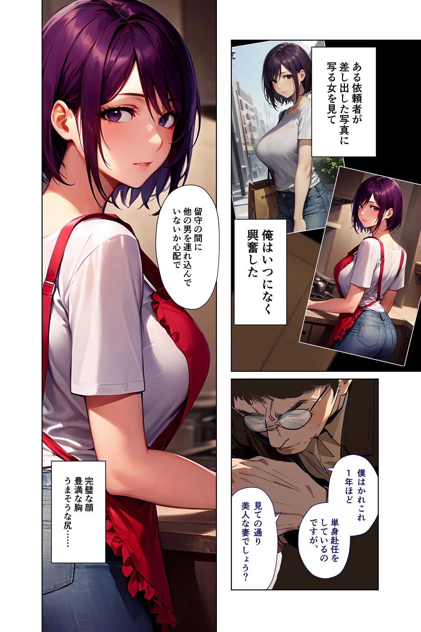 NTR浮気調査 〜雇い主のエロ尻妻をハメる下劣探偵〜 モザイク版 6ページ