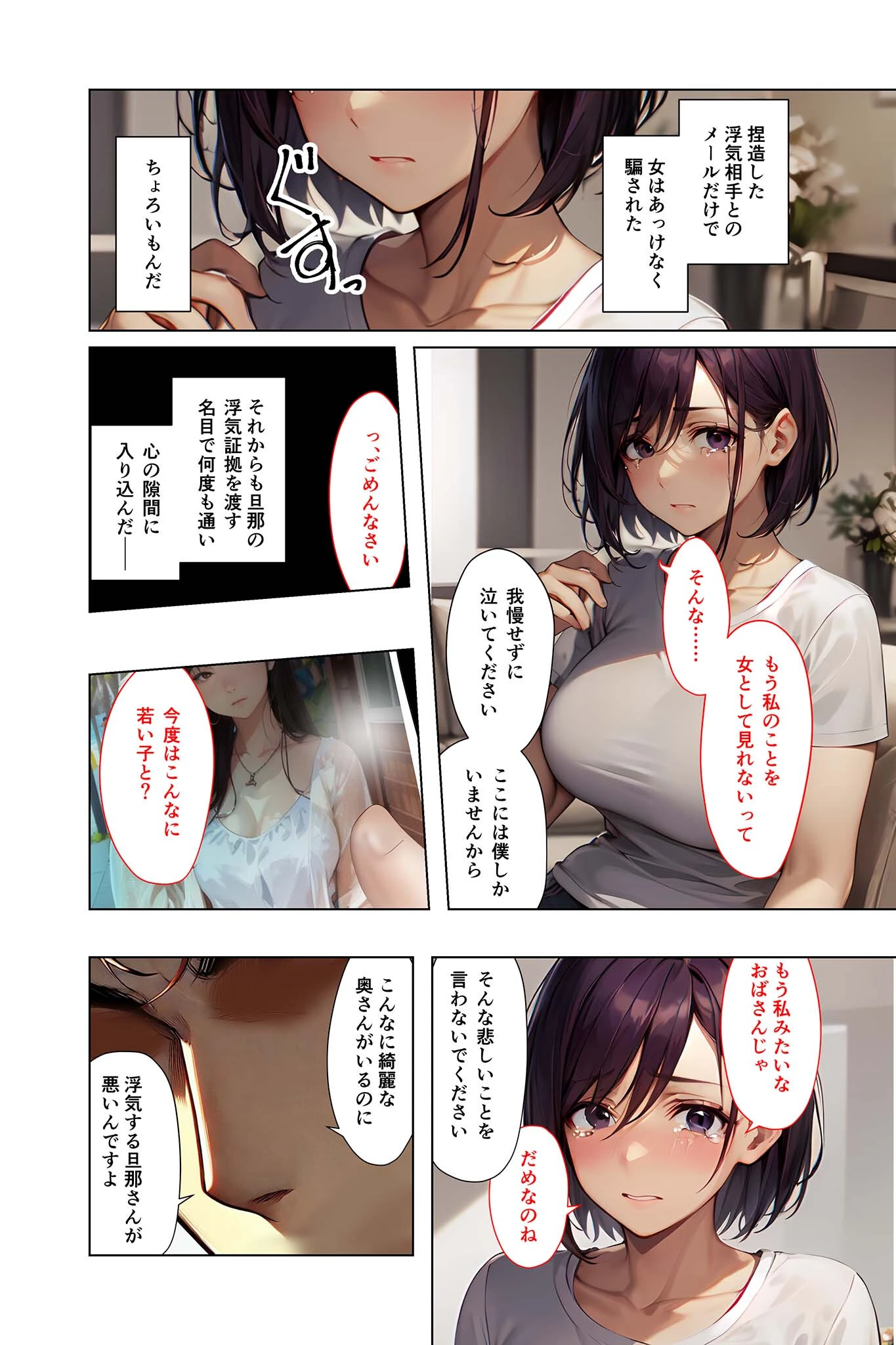 NTR浮気調査 〜雇い主のエロ尻妻をハメる下劣探偵〜 モザイク版 8ページ