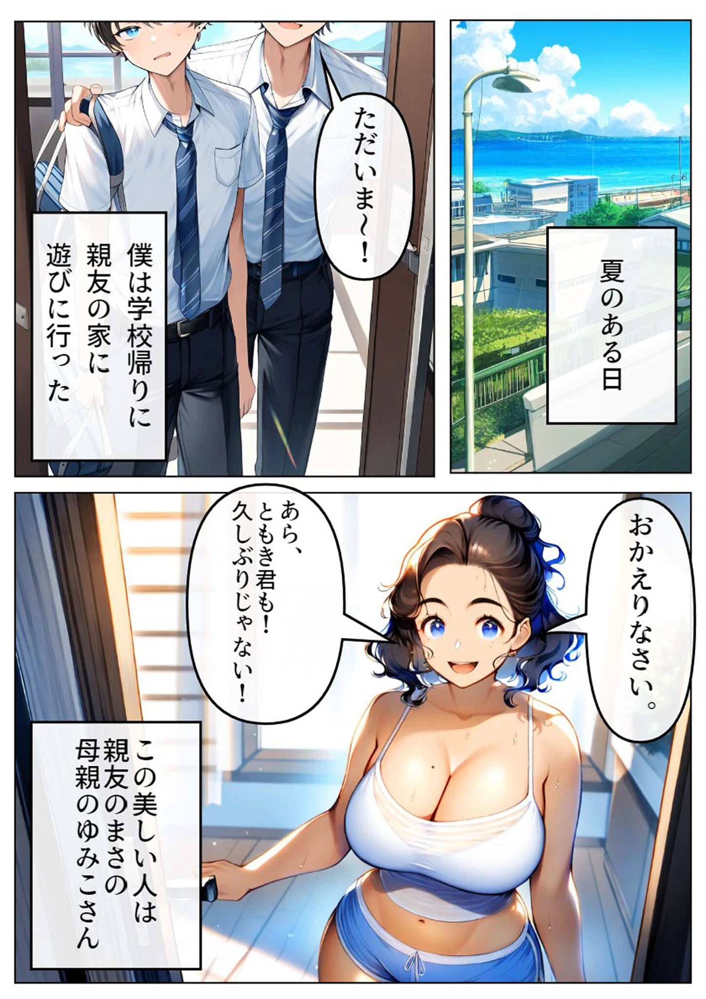 巨乳ママの誘惑SEX! 〜親友のお母さんとイチャイチャ&脱童貞〜 3ページ