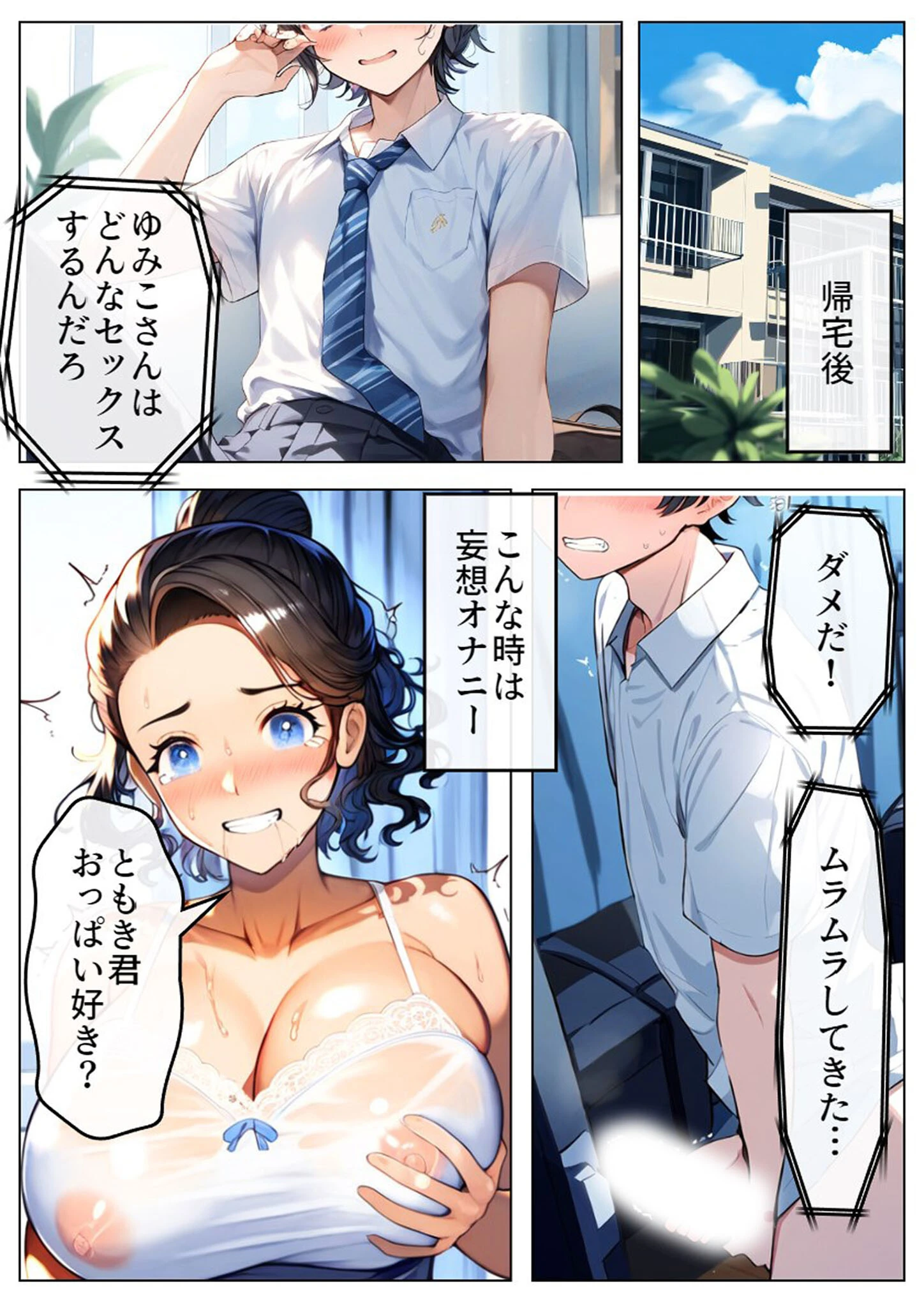 巨乳ママの誘惑SEX! 〜親友のお母さんとイチャイチャ&脱童貞〜 5ページ