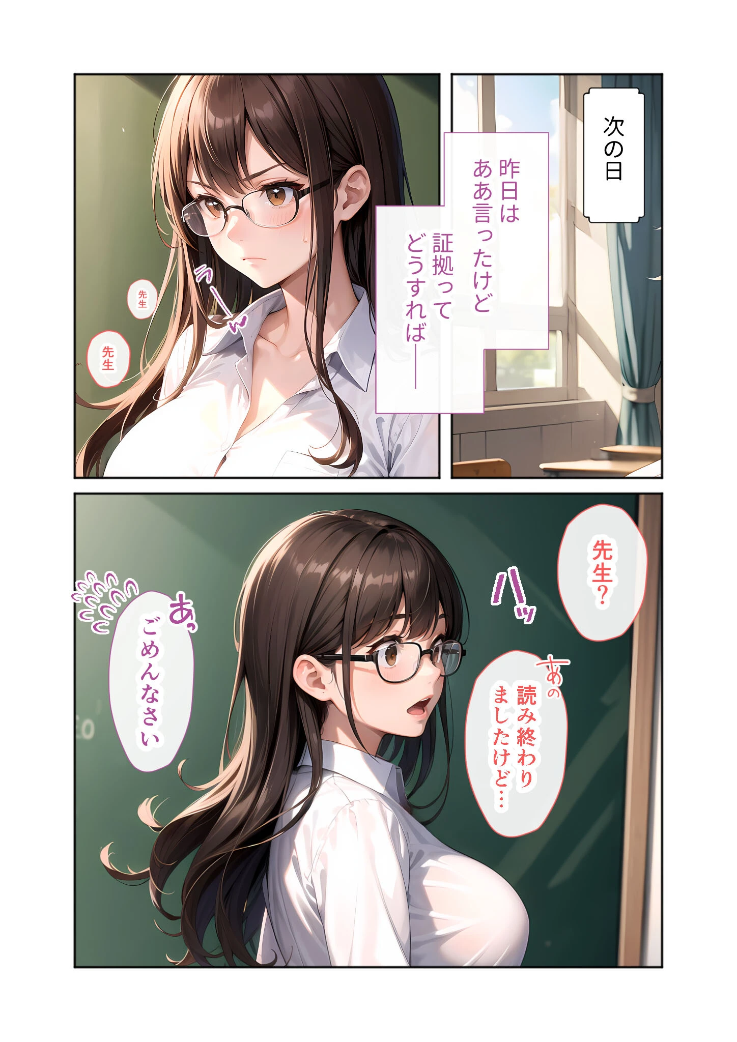 陰キャの僕、透視の力を手に入れる。第二話 〜マジメな担任の堕とし方〜 モザイク版 10ページ