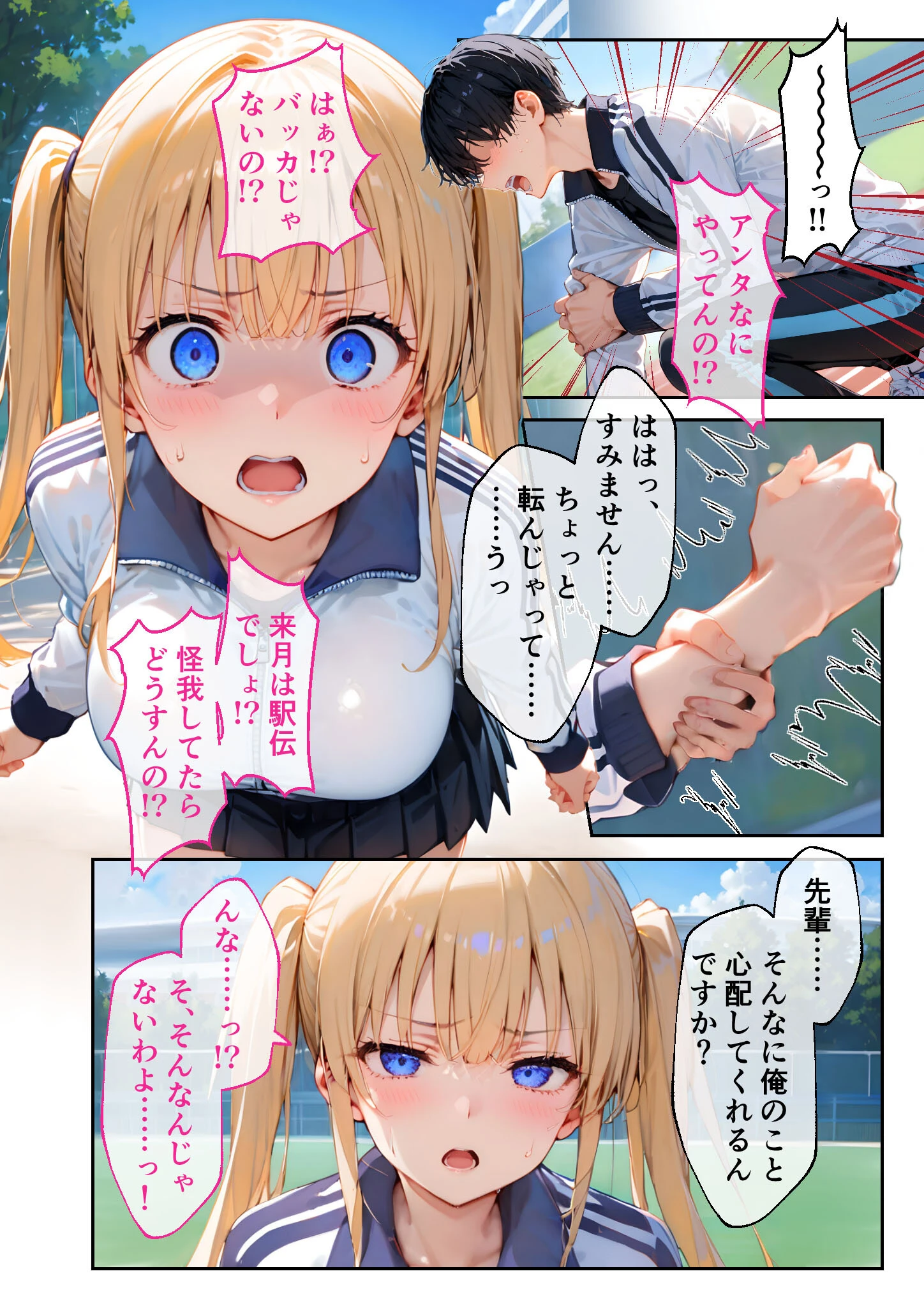 ツンデレマネージャーのオナサポえっち 〜さっさとイッてよ、ばかぁ！！〜 モザイク版 4ページ