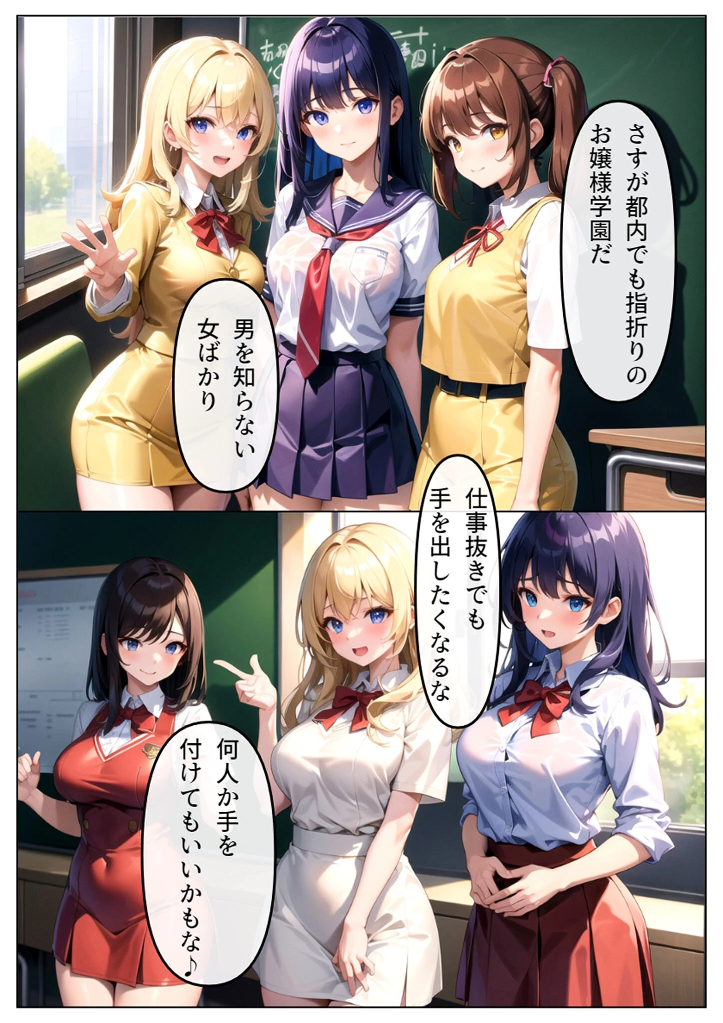 狙われた学園 清純な乙女が淫らに堕ちていく モザイク版 4ページ