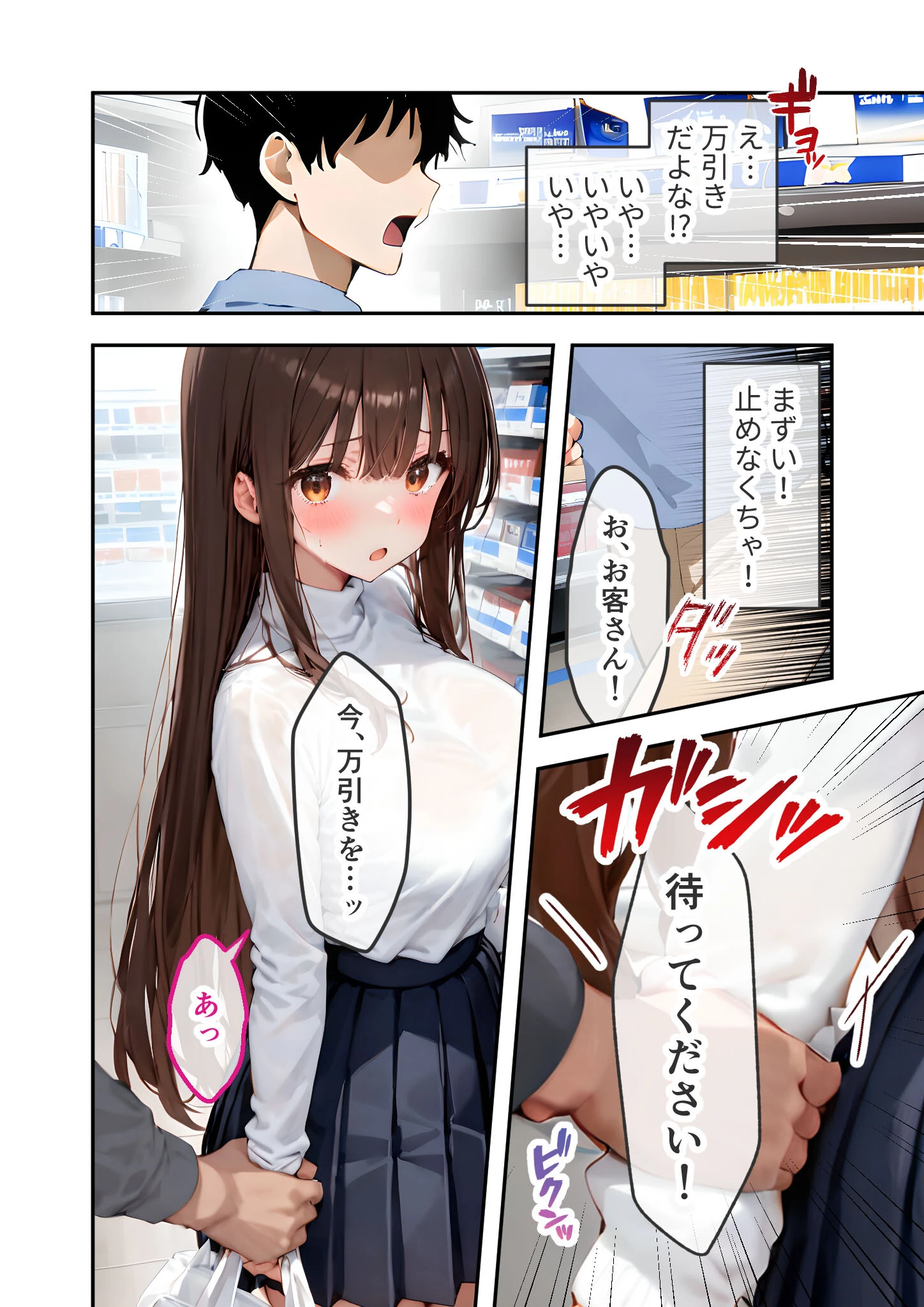 万引き娘はお仕置き希望 〜巨乳痴女のどすけべAVごっこ〜 モザイク版 8ページ