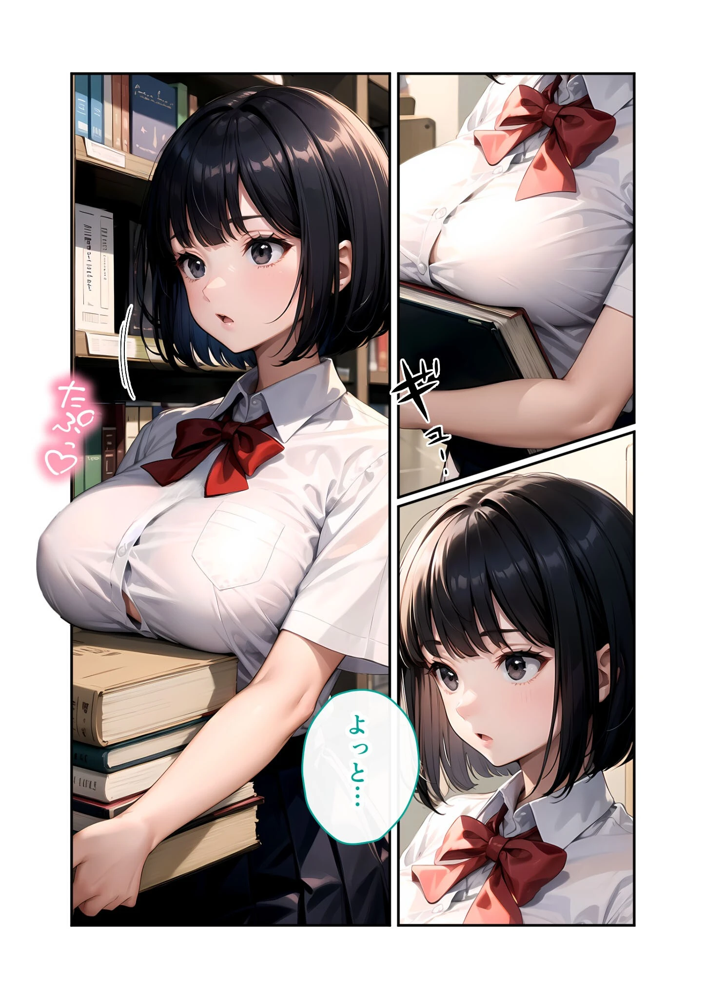 陰キャの僕、透視の力を手に入れる。第六話 〜巨乳な図書委員の隠し切れない喘ぎ声〜 モザイク版 5ページ