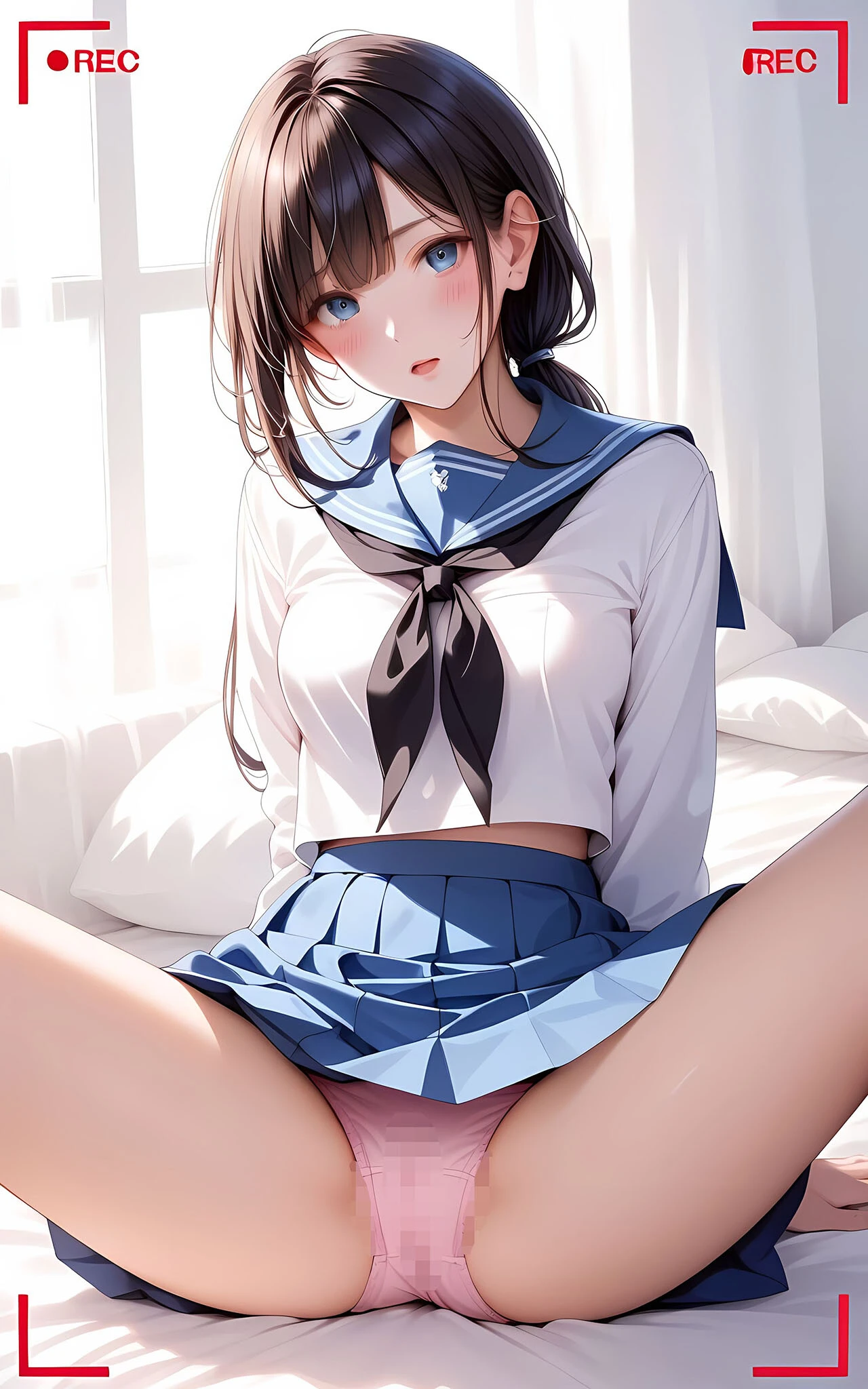 ぱんちら撮影会のはずが、いつのまにかおじさんち〇ぽに沼る話  モザイク版 4ページ