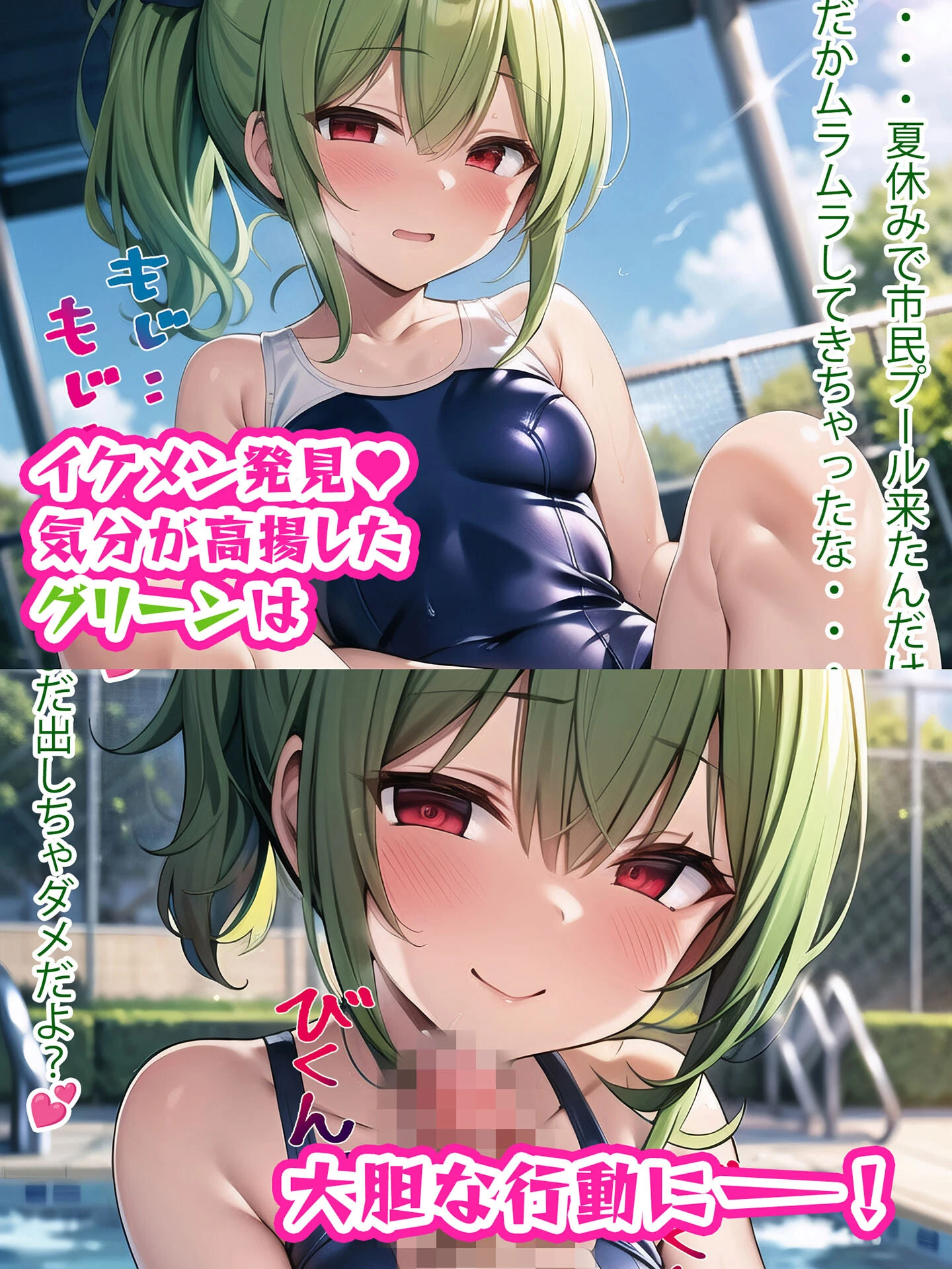 【アフターグリーン編】禁断の悪堕ち変身ヒロイン モザイク版 4ページ