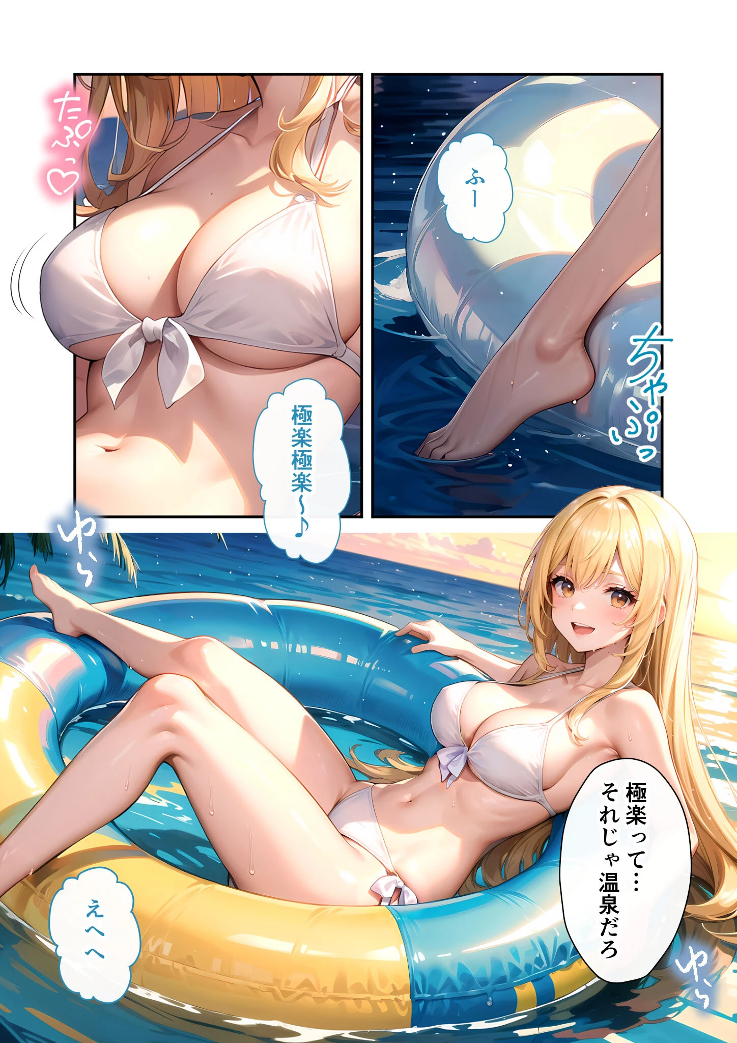 いちゃLOVE純情ベッドルーム 〜夏の海、水着姿の彼女を独り占めするひととき〜 モザイク版 3ページ
