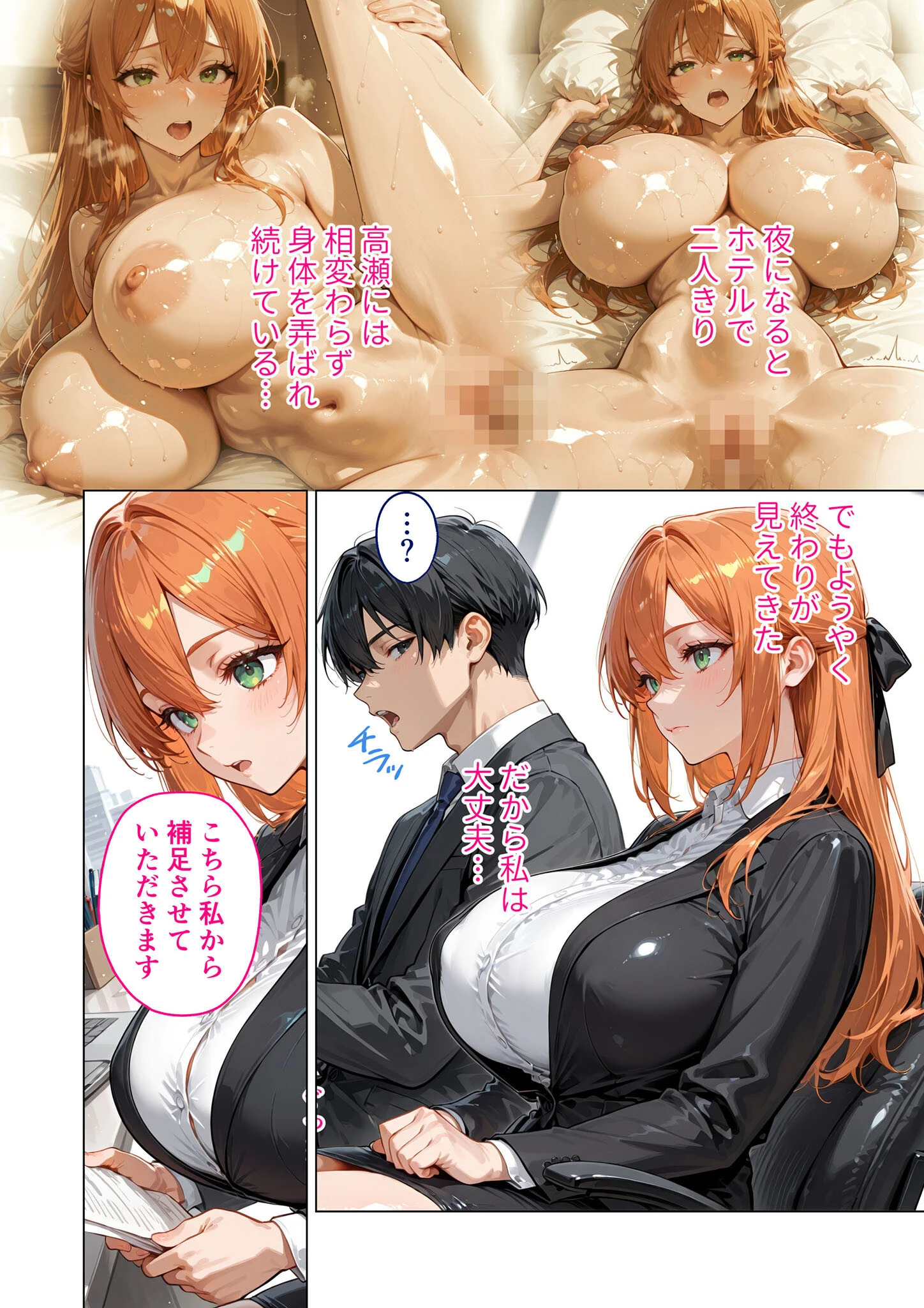 お二人様一室、メス堕ちにつき 〜後輩くんに暴かれる痴態〜 モザイク版 4ページ