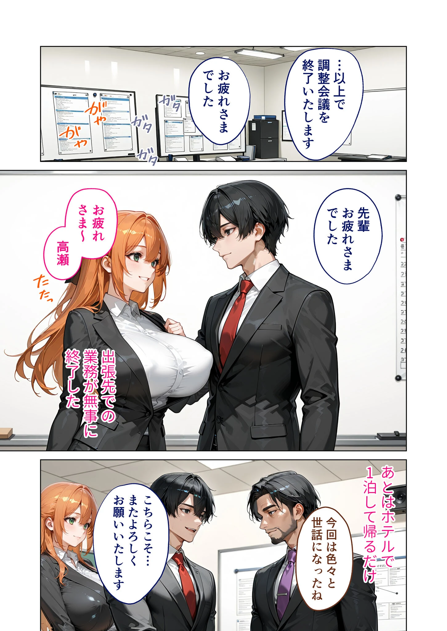 お二人様一室、メス堕ちにつき 〜後輩くんに身も心も堕ちる最終日〜モザイク版 3ページ