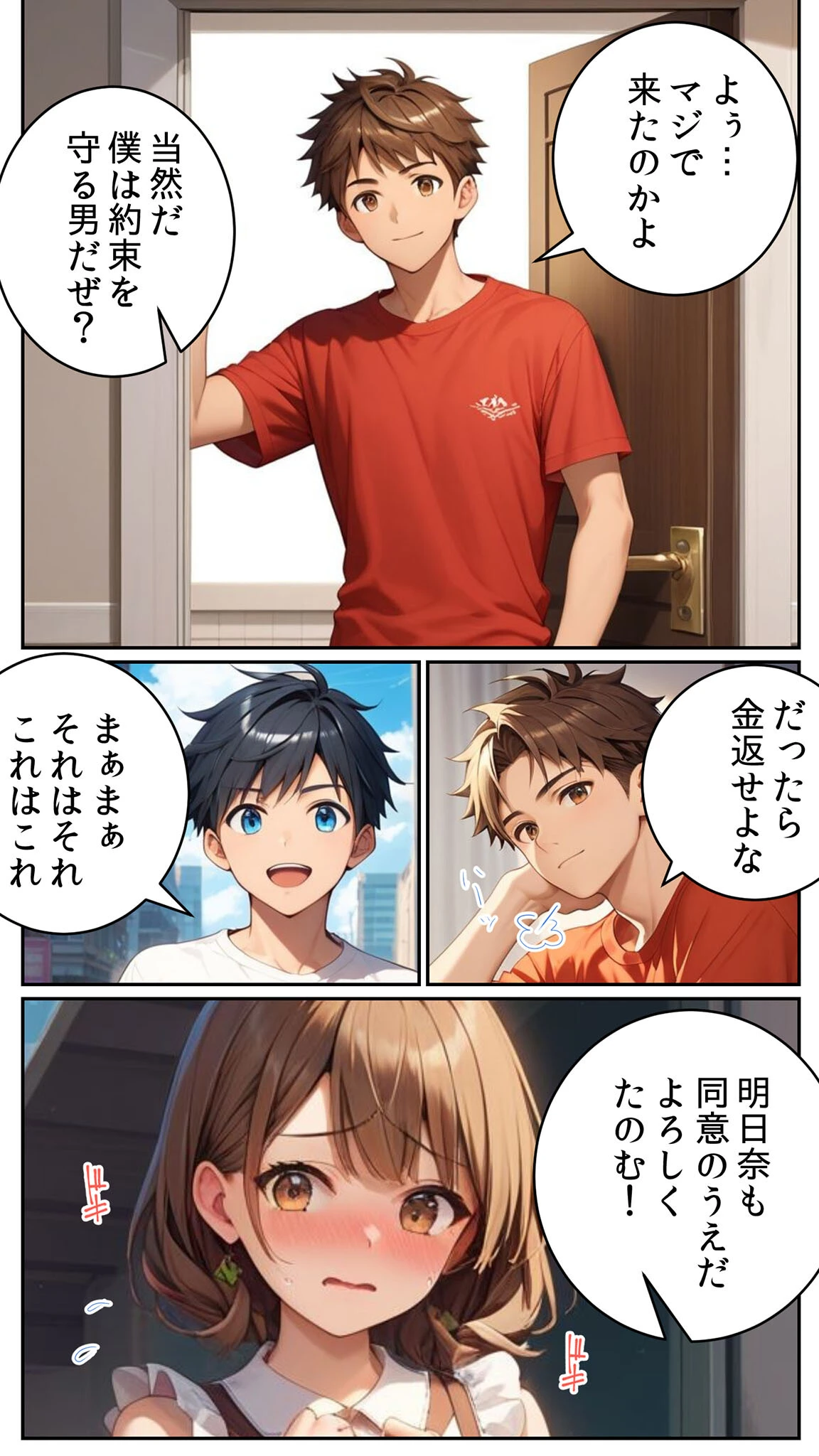 親友に千円かしたら、借金のカタに妹をさしだしてきた話【単話】前編 モザイク版 6ページ