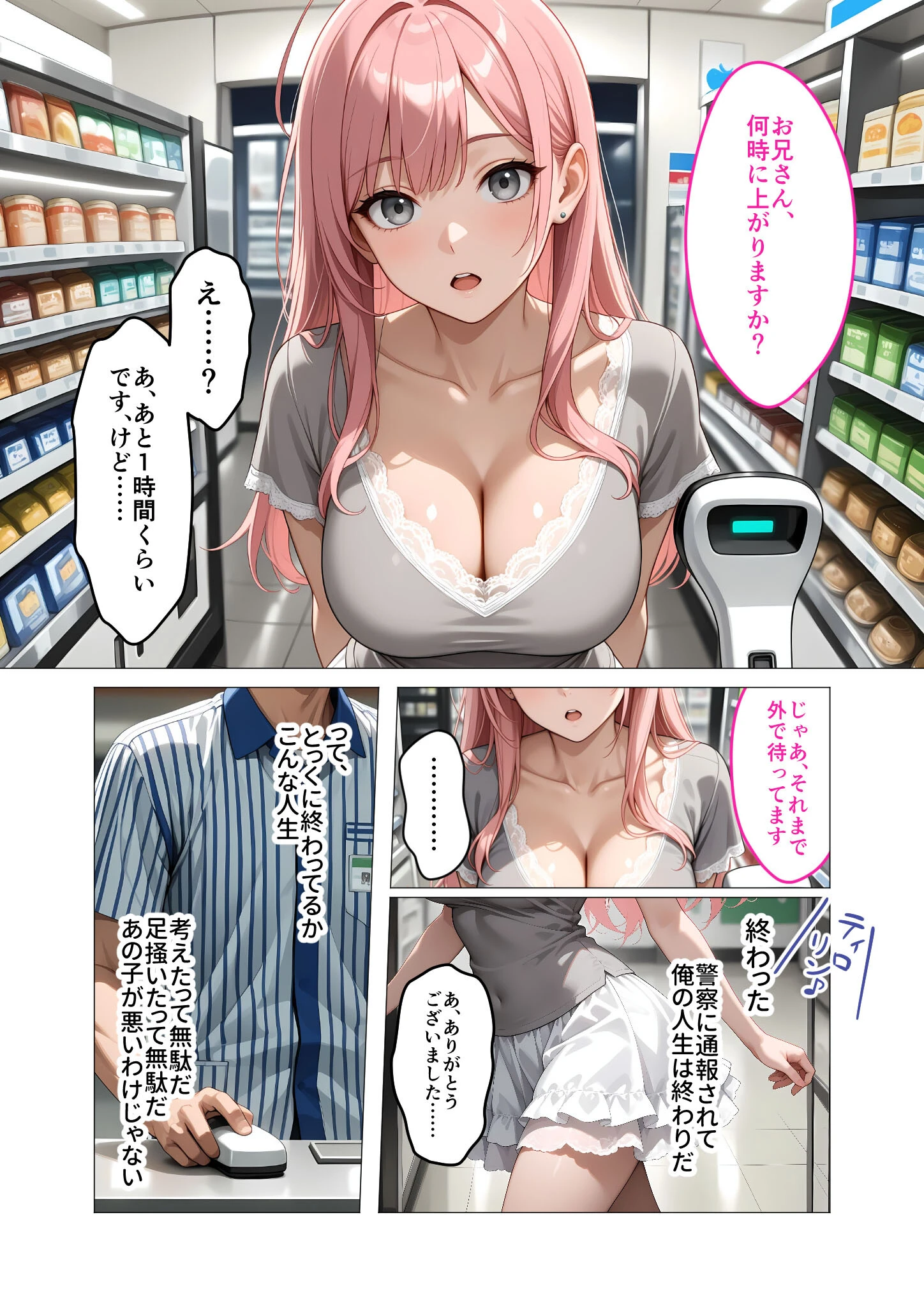 お客様はおっぱいです。 （1） 〜愛欲MAX！現役JDえんじぇるに甘え堕ち〜モザイク版 9ページ