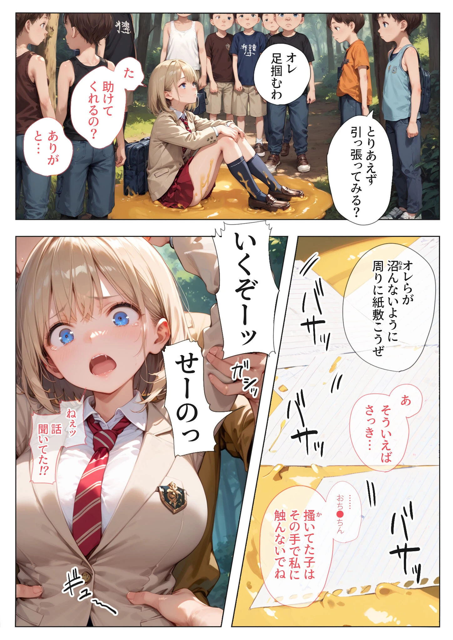 おねぇちゃんどうしたのw?〜囲まれ〇され壊される〜 モザイク版 6ページ