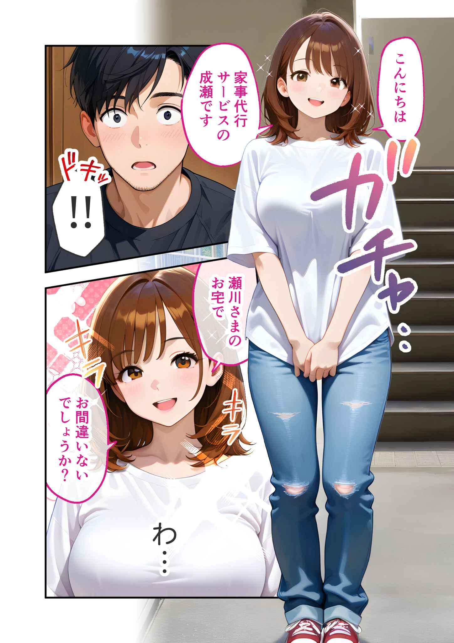 家性婦の成瀬さんは竿のお掃除までしてくれる 〜爆乳・爆尻持ちのド変態お姉さん〜 モザイク版 4ページ