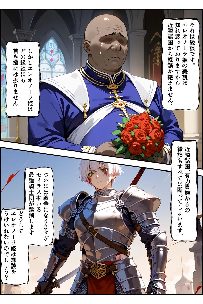 【全2作収録】エルドリア王国物語 総集編 〜お姫様と騎士団長が発情メス穴玩具に堕ちる話〜 モザイク版 10ページ