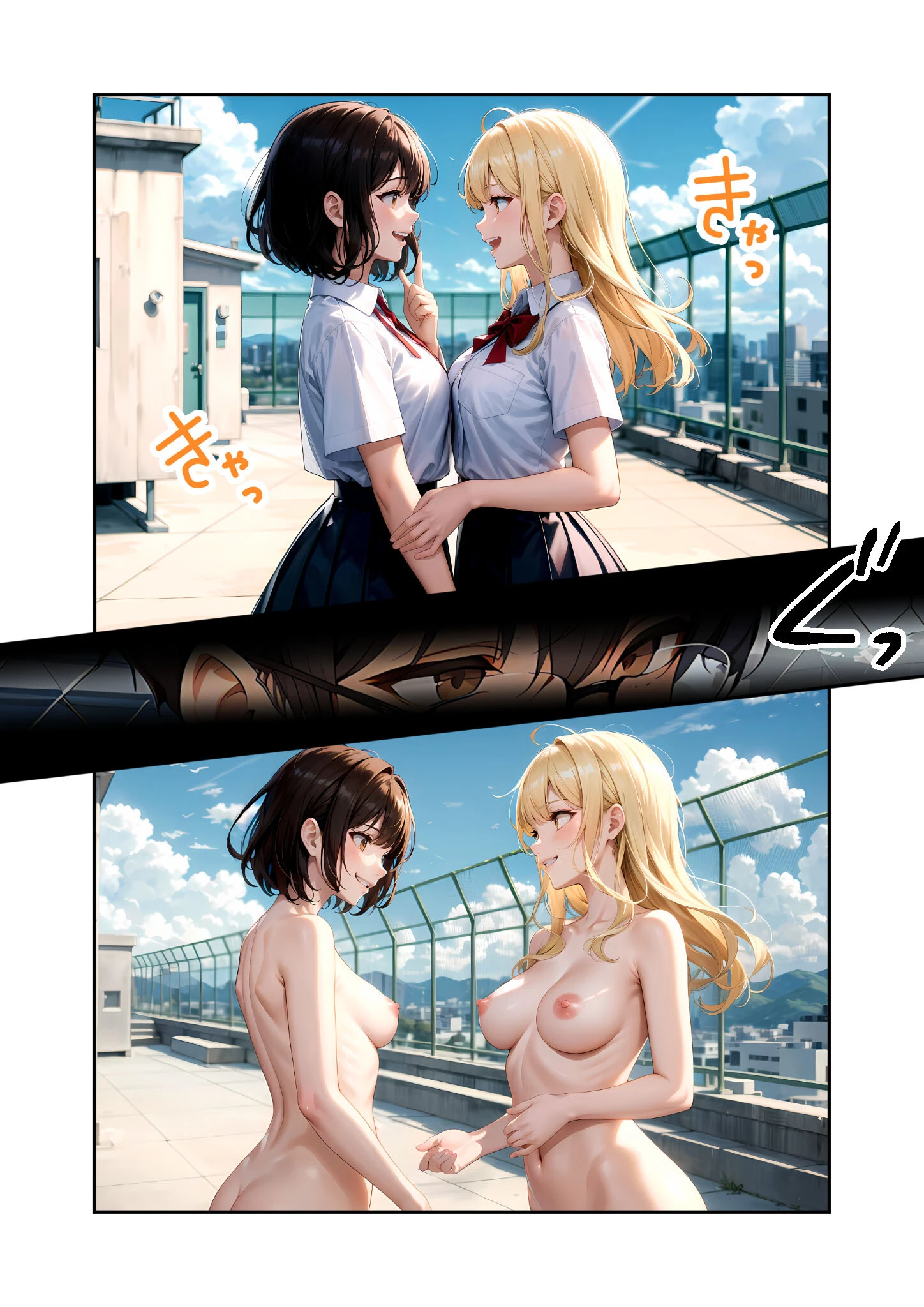 陰キャの僕、透視の力を手に入れる。第九話 〜電波系クラスメイトの危険な唇〜 モザイク版 4ページ