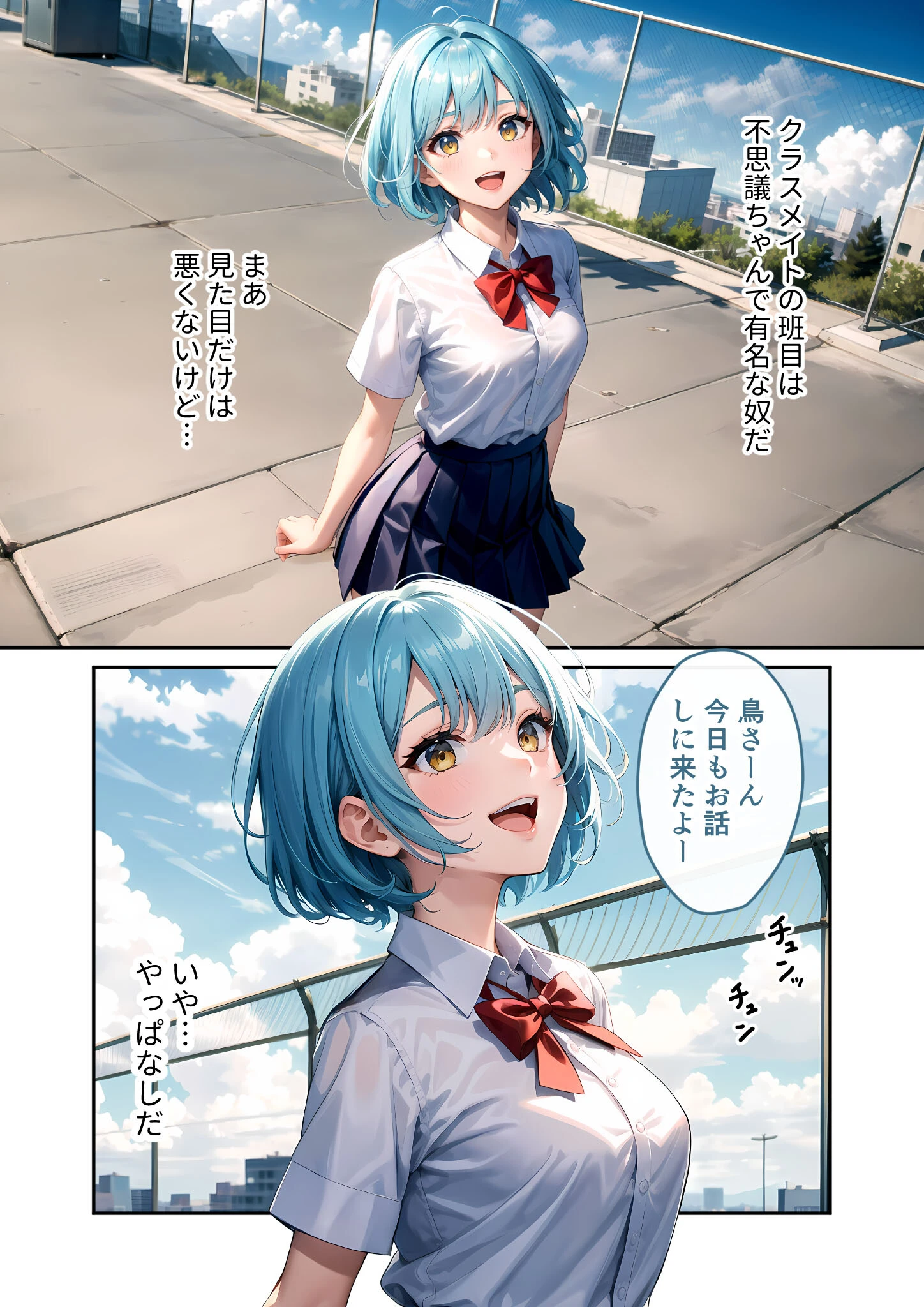 陰キャの僕、透視の力を手に入れる。第九話 〜電波系クラスメイトの危険な唇〜 モザイク版 7ページ