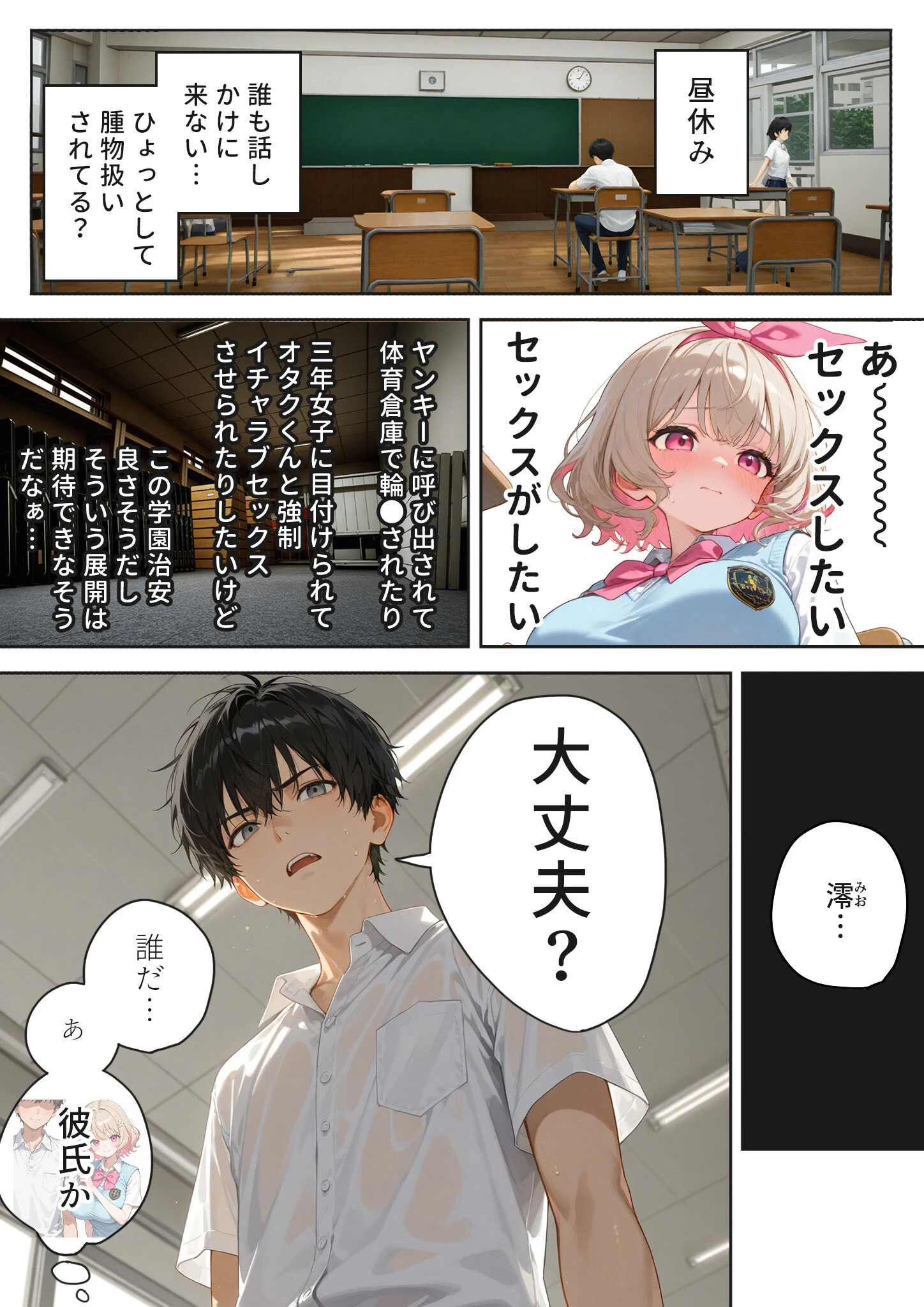 キモおじ⇔●●入れ替わり【2】クラスの男子誰の●●●●孕●かな？モザイク版 18ページ