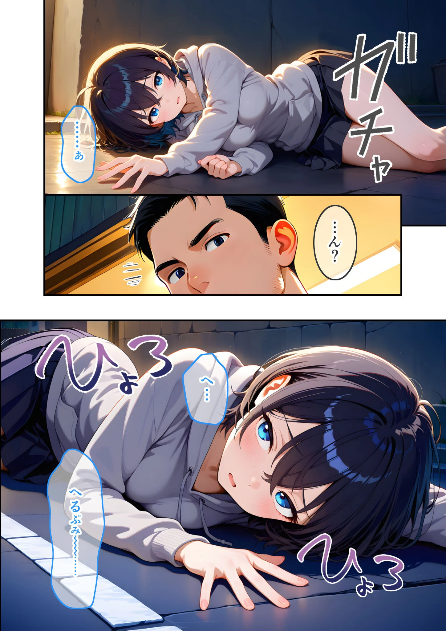 ダウナー家出娘のHな恩返し 第1話〜低血糖JDはドーナツとおじさんが好き〜 モザイク版 4ページ