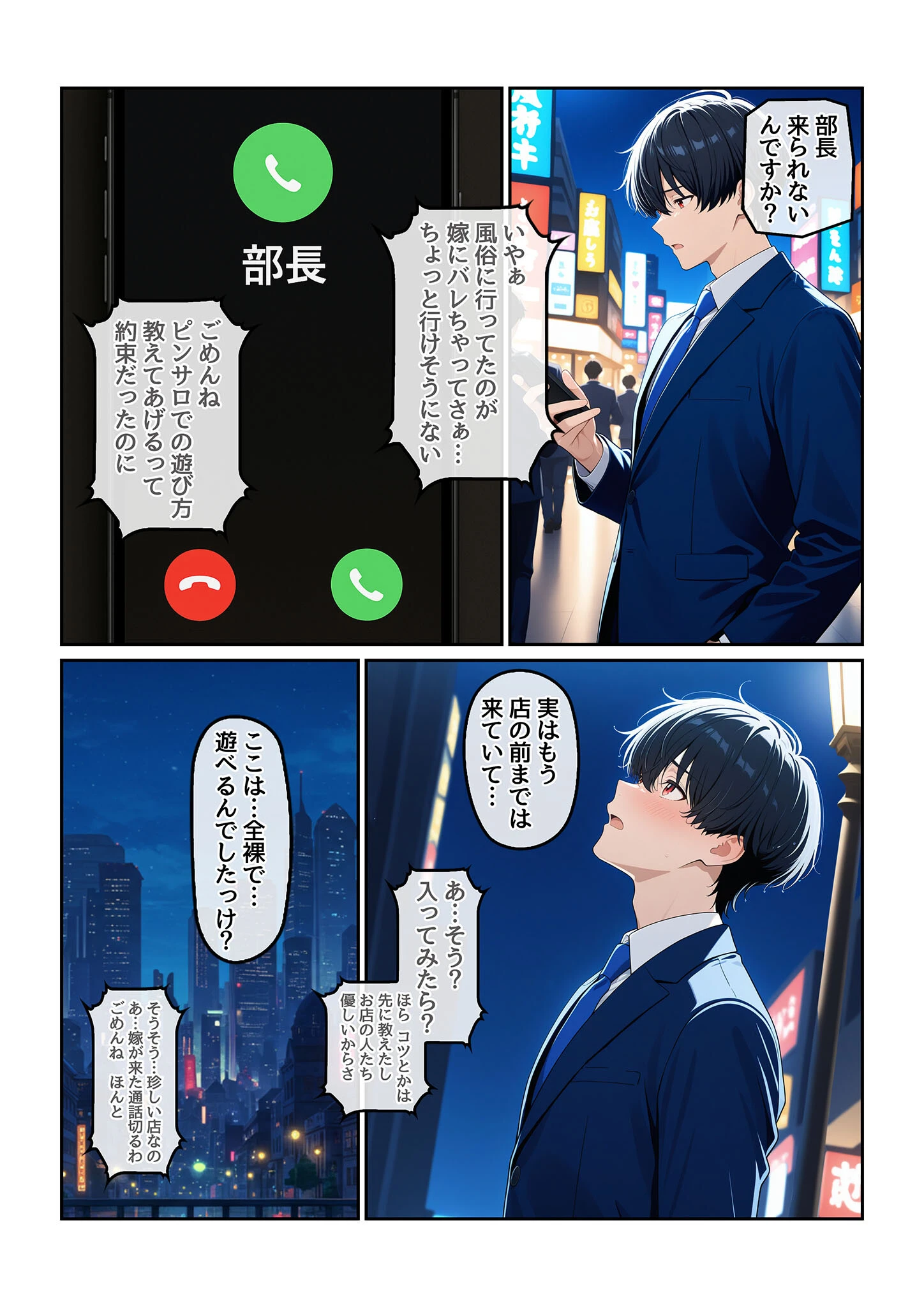 童貞の僕とピンサロ嬢とイチャラブ恋愛物語 モザイク版 2ページ