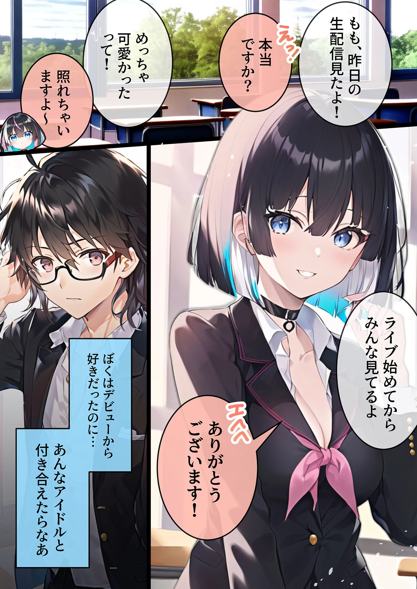 推しと繋がりたかっただけなのに〜片想いしていた同級生●●アイドルがおっさんとホテルに入ったので動画を撮って脅したらヤらせてくれたから泣きながら犯●たらメス堕ちした話 モザイク版 8ページ