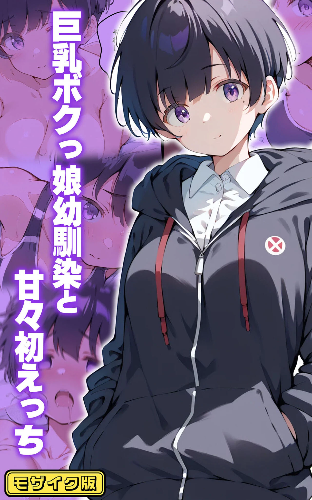 巨乳ボクっ娘幼馴染と甘々初えっち モザイク版 エロ漫画 無料