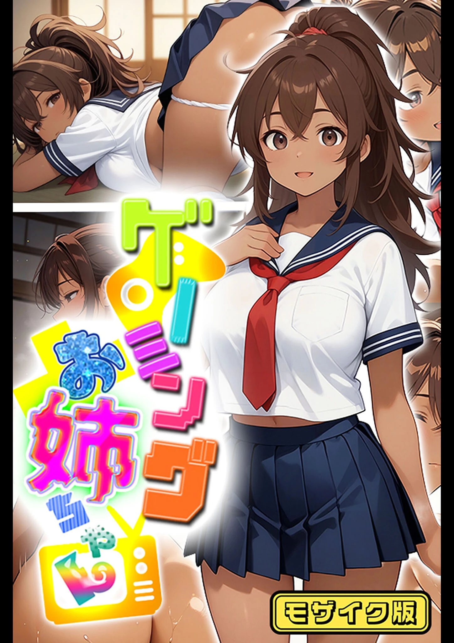 ゲーミングお姉ちゃん【褐色巨乳ギャル姉と格ゲー勝負で精通ボーイ！コマンドミスでティウンティウン！】 モザイク版 エロ漫画 無料