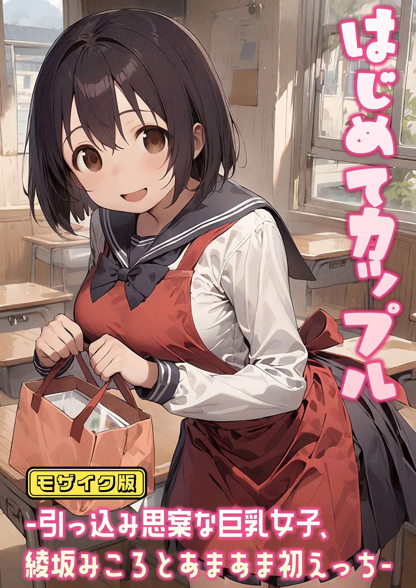 はじめてカップル-引っ込み思案な巨乳女子、綾坂みころとあまあま初えっち- モザイク版 1ページ