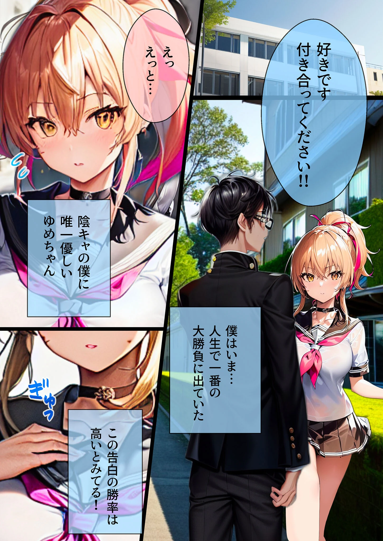 ぼっち・ざ・ふぁっく！〜陰キャの俺に声をかけてくれた陽キャ美少女に告白したら断られたんだけどお金を払ったらヤらせてくれる処女ビッチだったのでお金とチンポでDV彼氏から寝取ってあまあま両想いメス堕ちえっちします モザイク版 3ページ