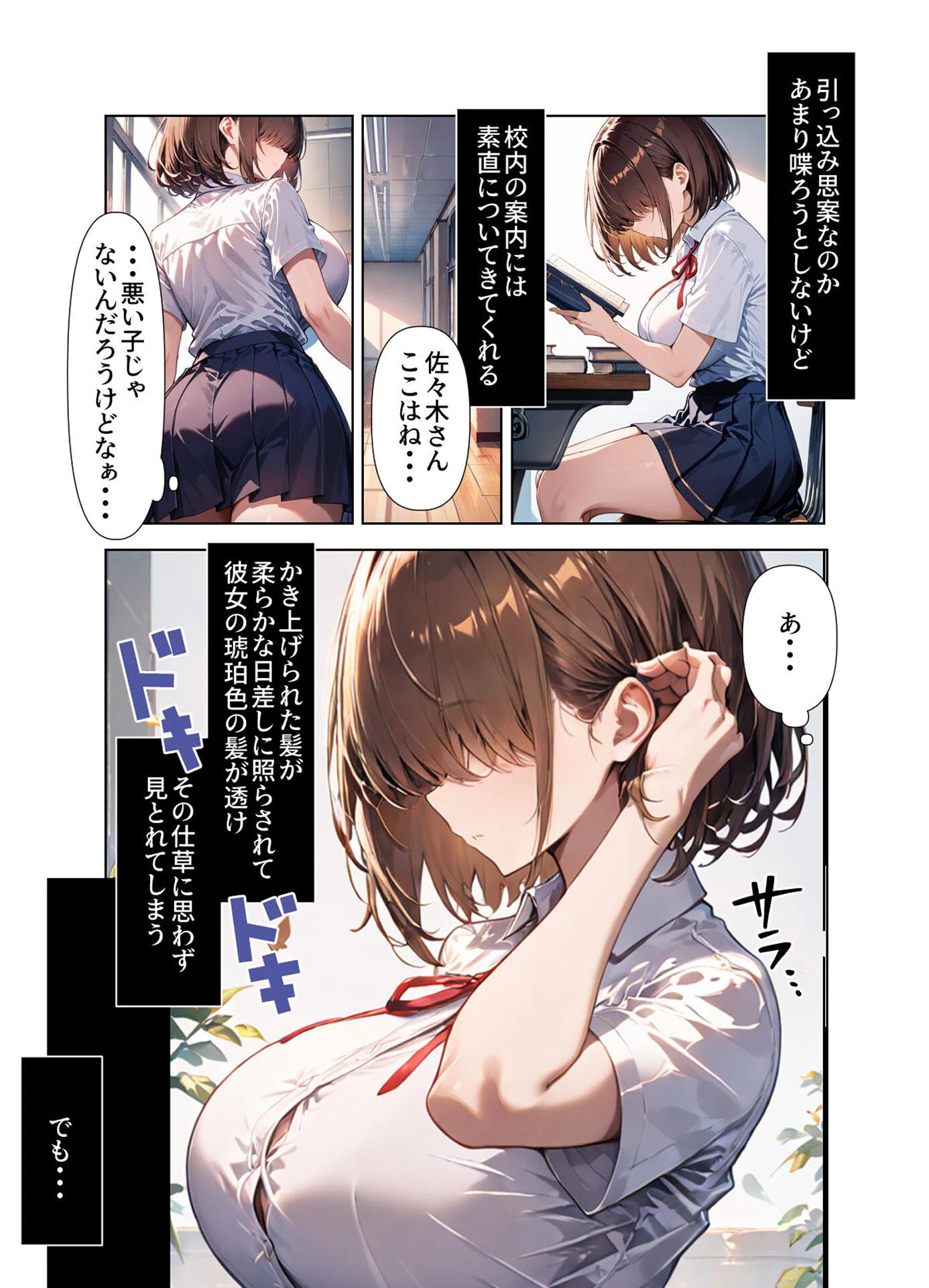 ヤリ●●達に目をつけられてしまった目隠れ巨乳転校生 モザイク版 5ページ