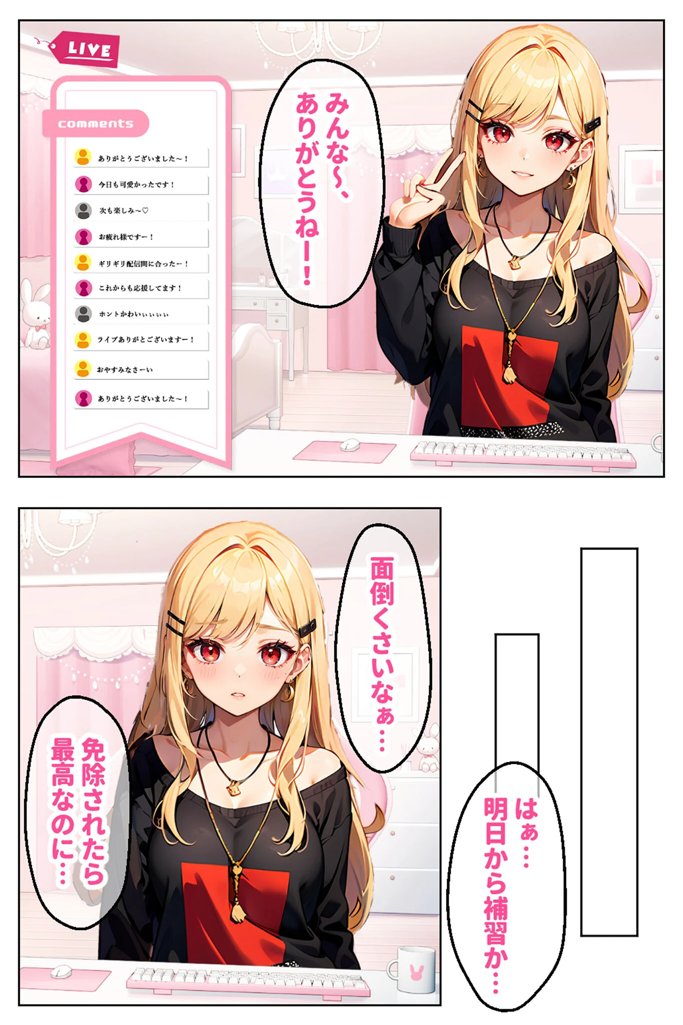 【全2作収録】見た目ギャル、中身清楚が堕ちるまで1＆2 〜金髪オトメの淫行記録〜 モザイク版 5ページ