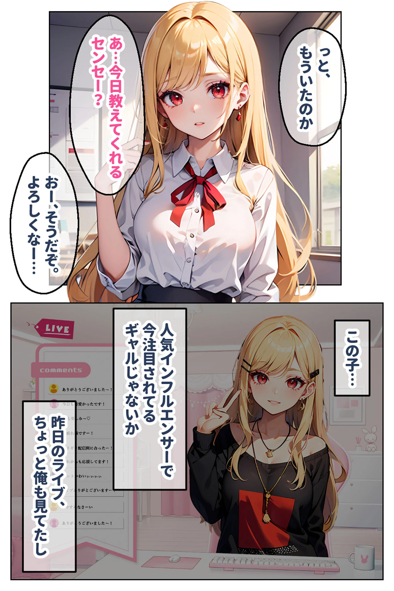 【全2作収録】見た目ギャル、中身清楚が堕ちるまで1＆2 〜金髪オトメの淫行記録〜 モザイク版 7ページ