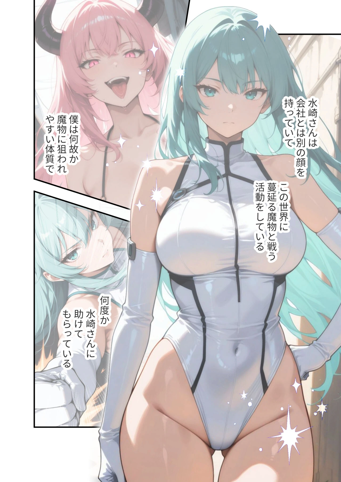 戦うエッチなお姉さんの特濃魔力サーバーになる話 モザイク版（単話） 4ページ