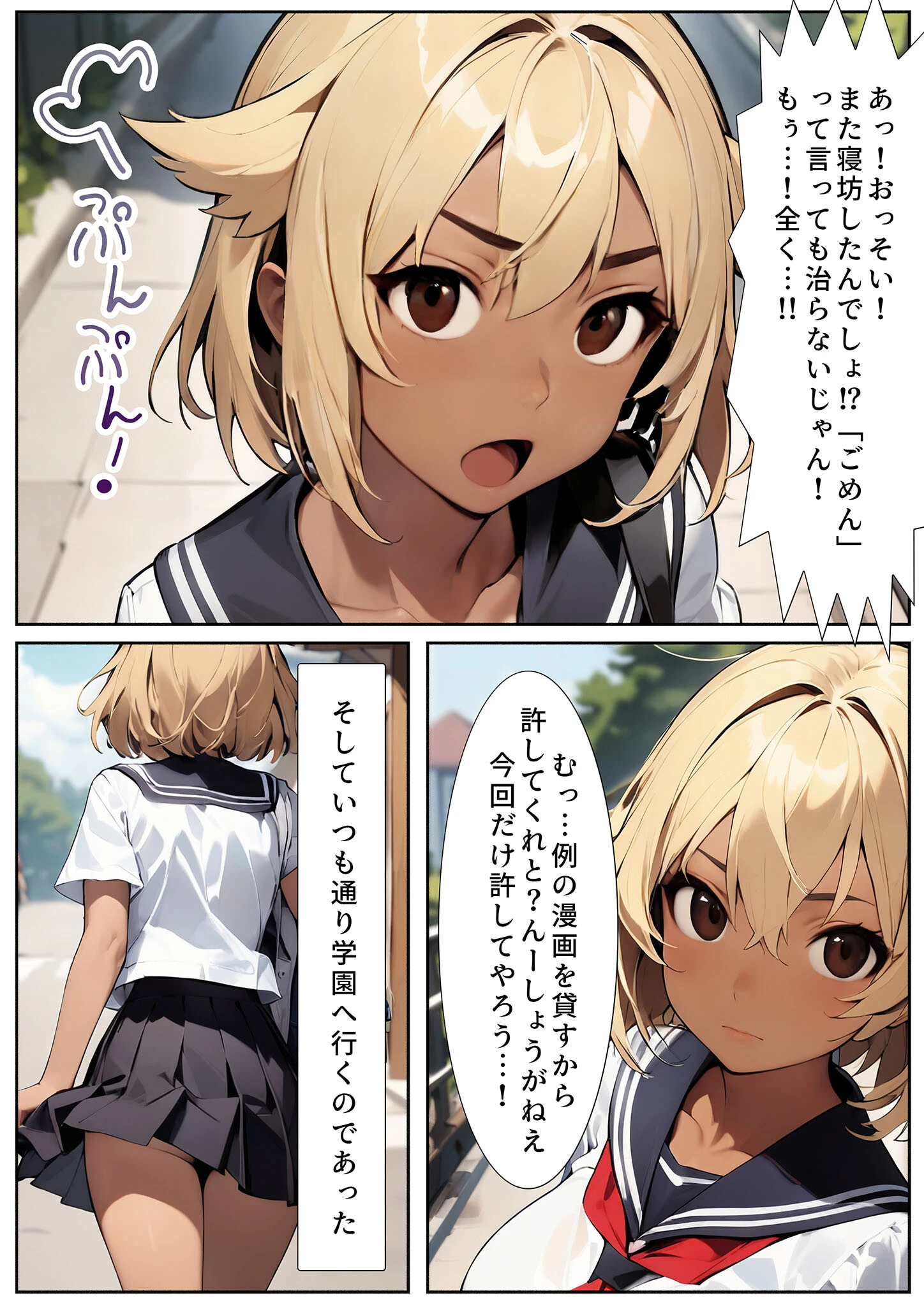 巨乳めちゃくちゃもませてくれる図書委員のギャル モザイク版 4ページ