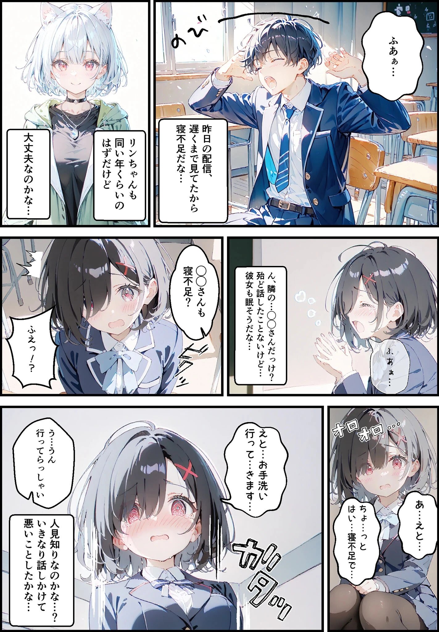 実は推しのVtuberだった地味なクラスメイトと甘々初えっち モザイク版 4ページ