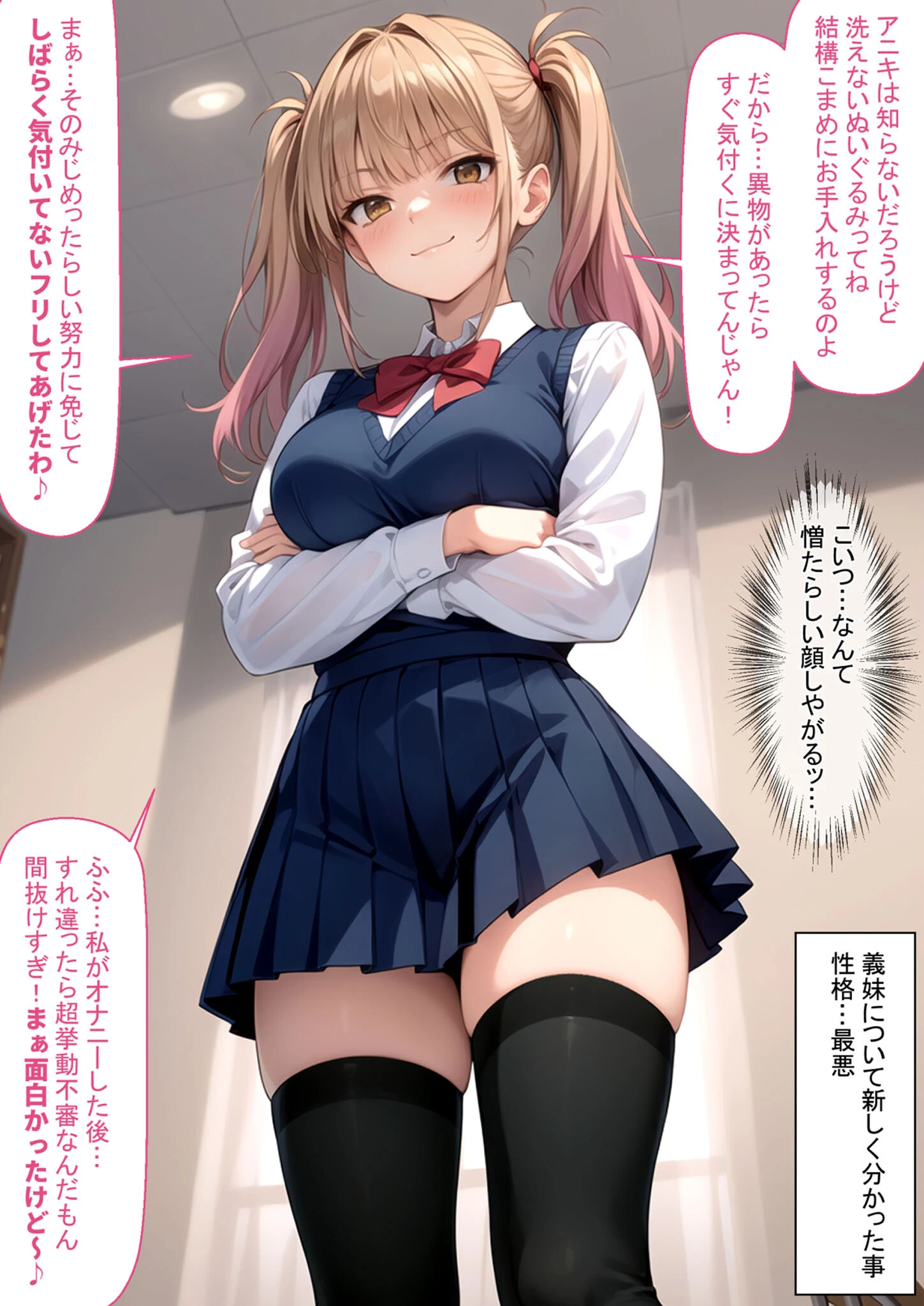 脚コキだけで絶対にセックスさせないクソ生意気義妹に我慢できず全部の穴を●●してやった結果 モザイク版 12ページ