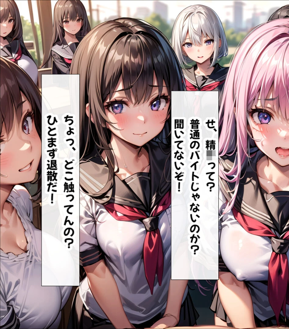 ハーレム女学園〜ハメてもハメても終わらない●●●●だらけのハーレム学園生活〜【1ぺージ1コマのマンガ風完全ストーリー】 モザイク版 11ページ