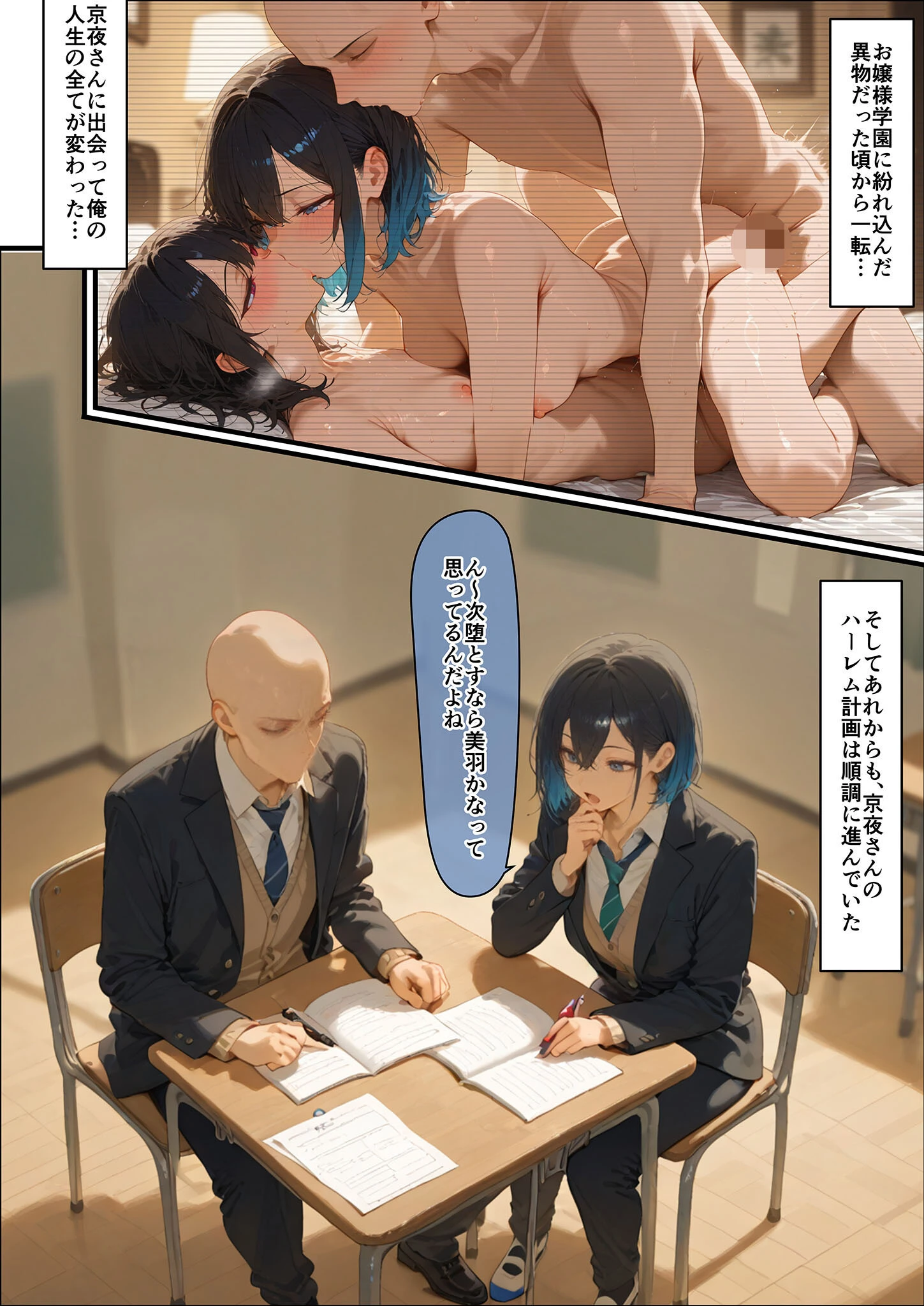 女学園の王子様♀の百合ハーレムの竿係になった モザイク版 5ページ