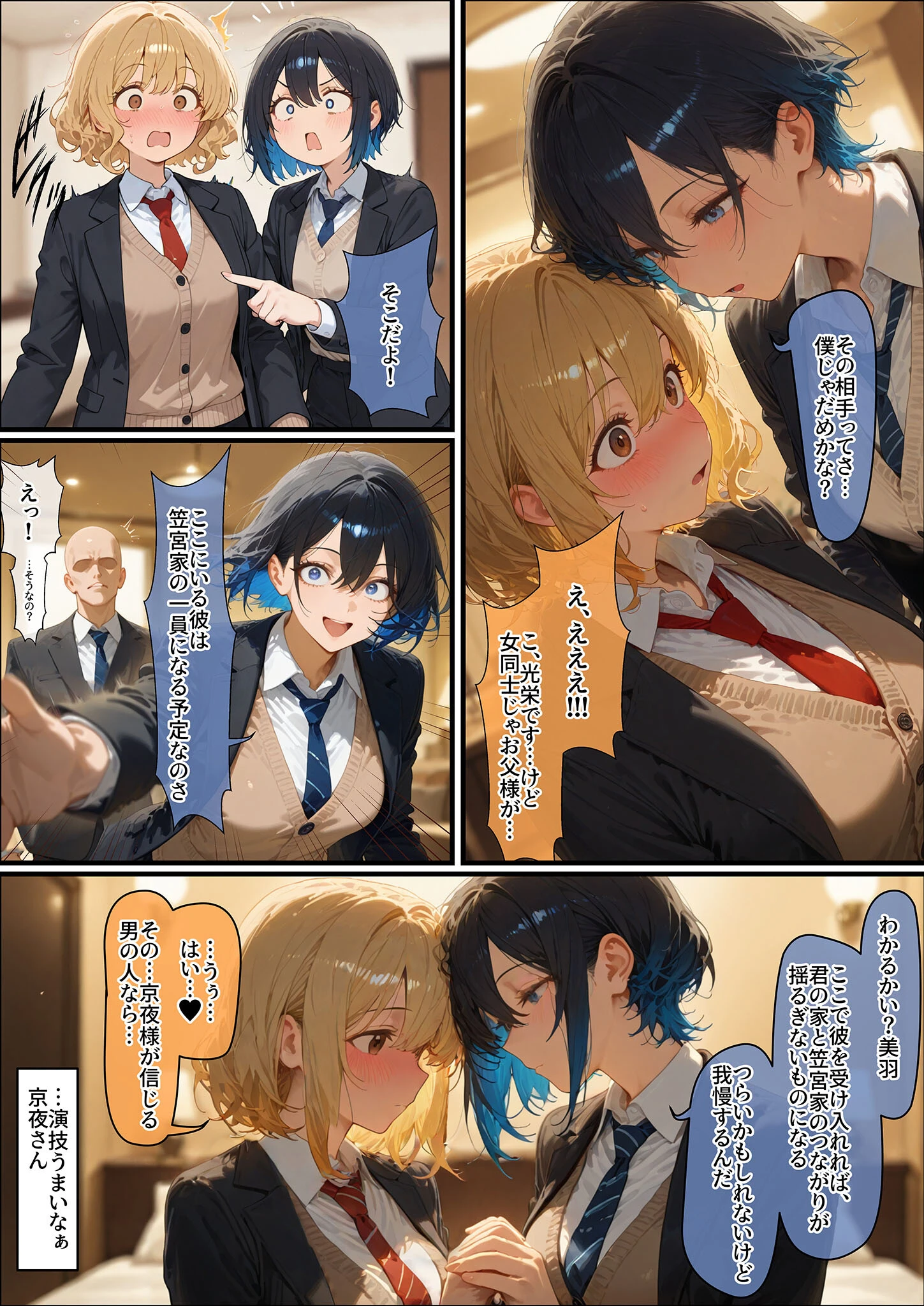 女学園の王子様♀の百合ハーレムの竿係になった モザイク版 9ページ