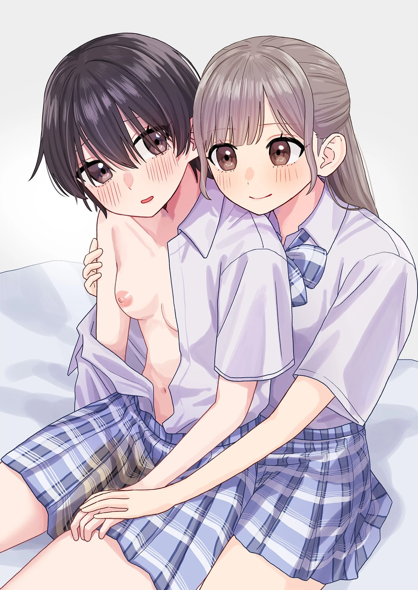 おしがま百合えっち モザイク版 3ページ