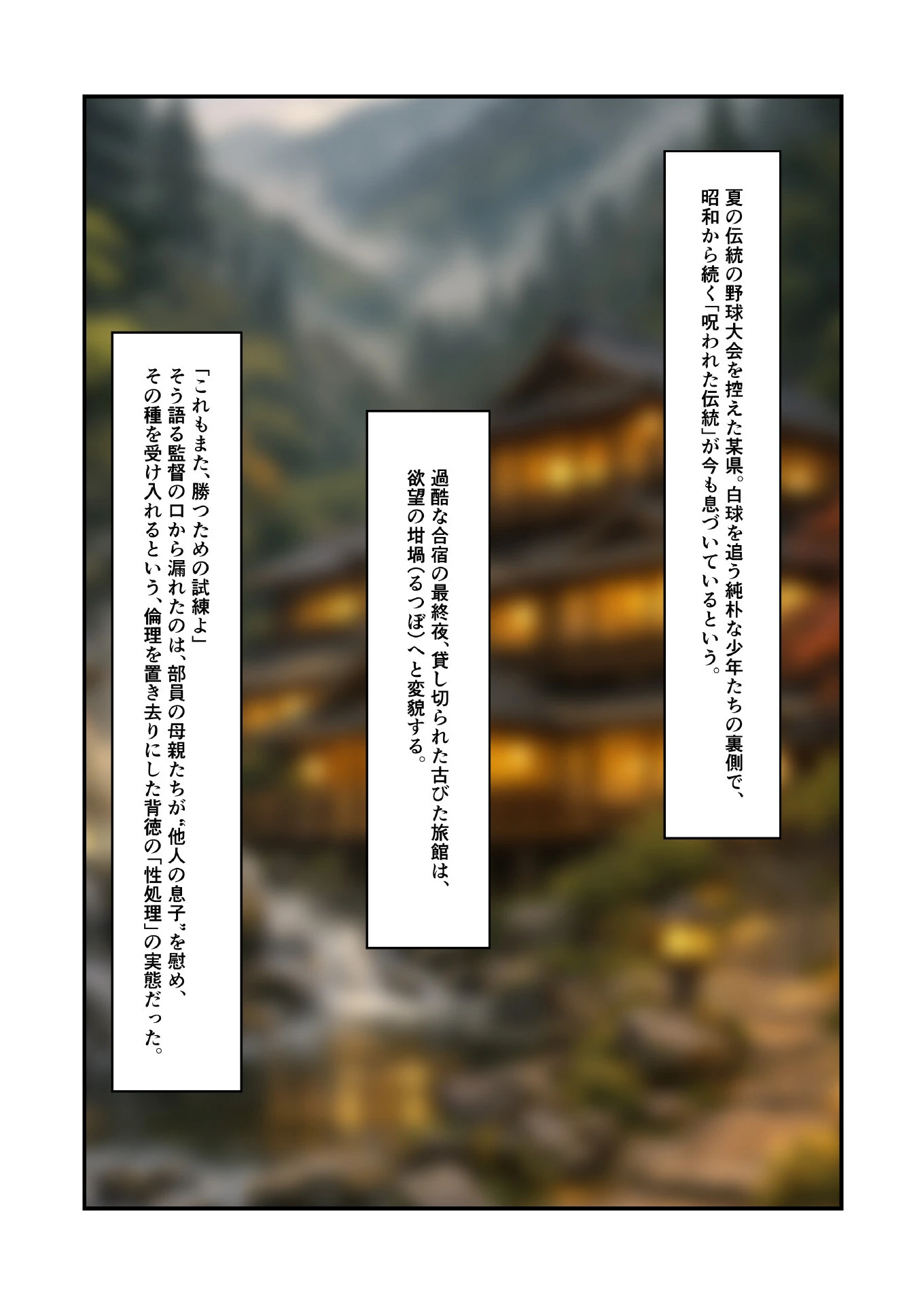 地方野球強豪校の「種付け合宿」 狂乱の伝統儀式を監督が独占告白！（単話） 3ページ